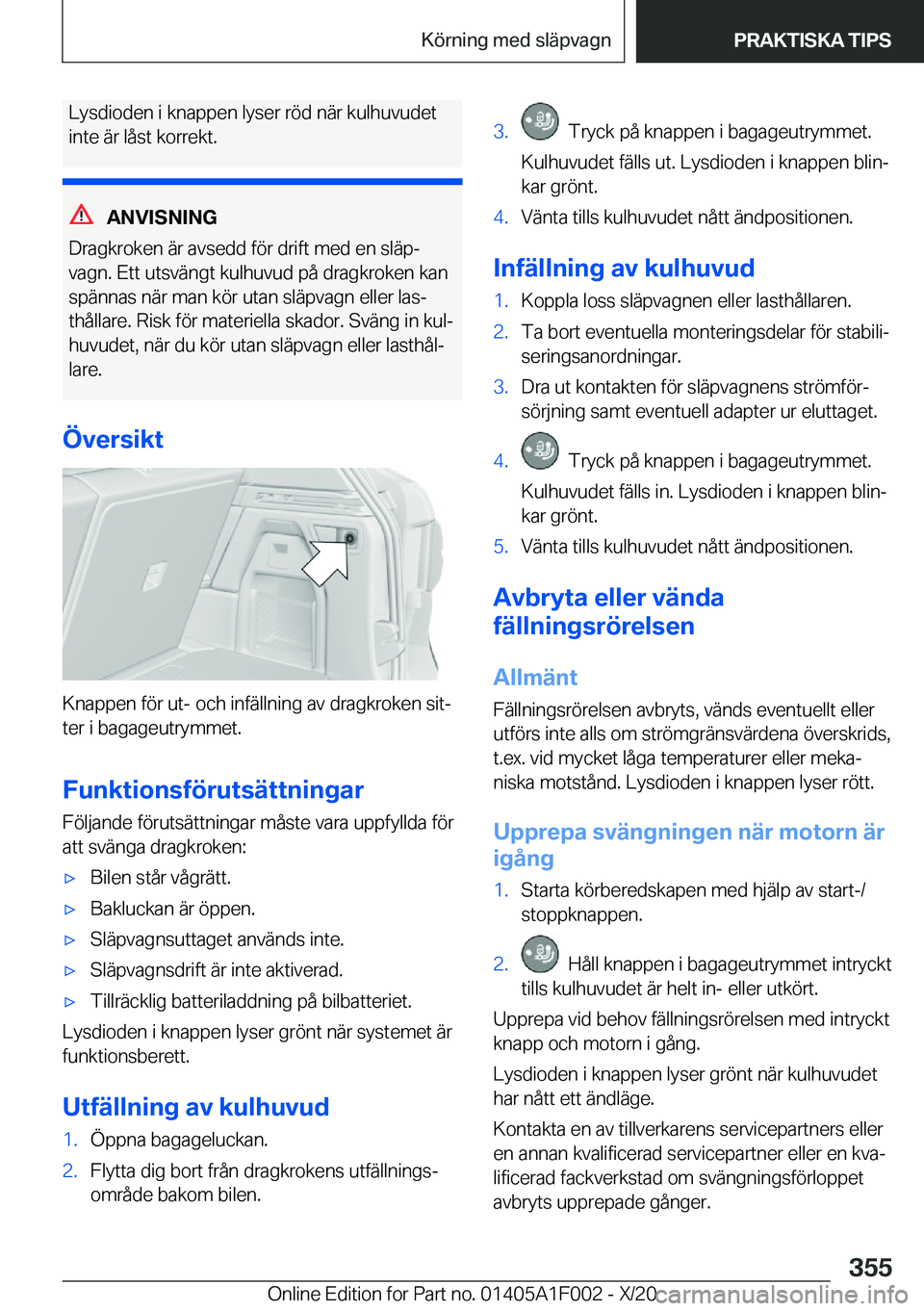 BMW X7 2021  InstruktionsbÖcker (in Swedish) �L�y�s�d�i�o�d�e�n��i��k�n�a�p�p�e�n��l�y�s�e�r��r�