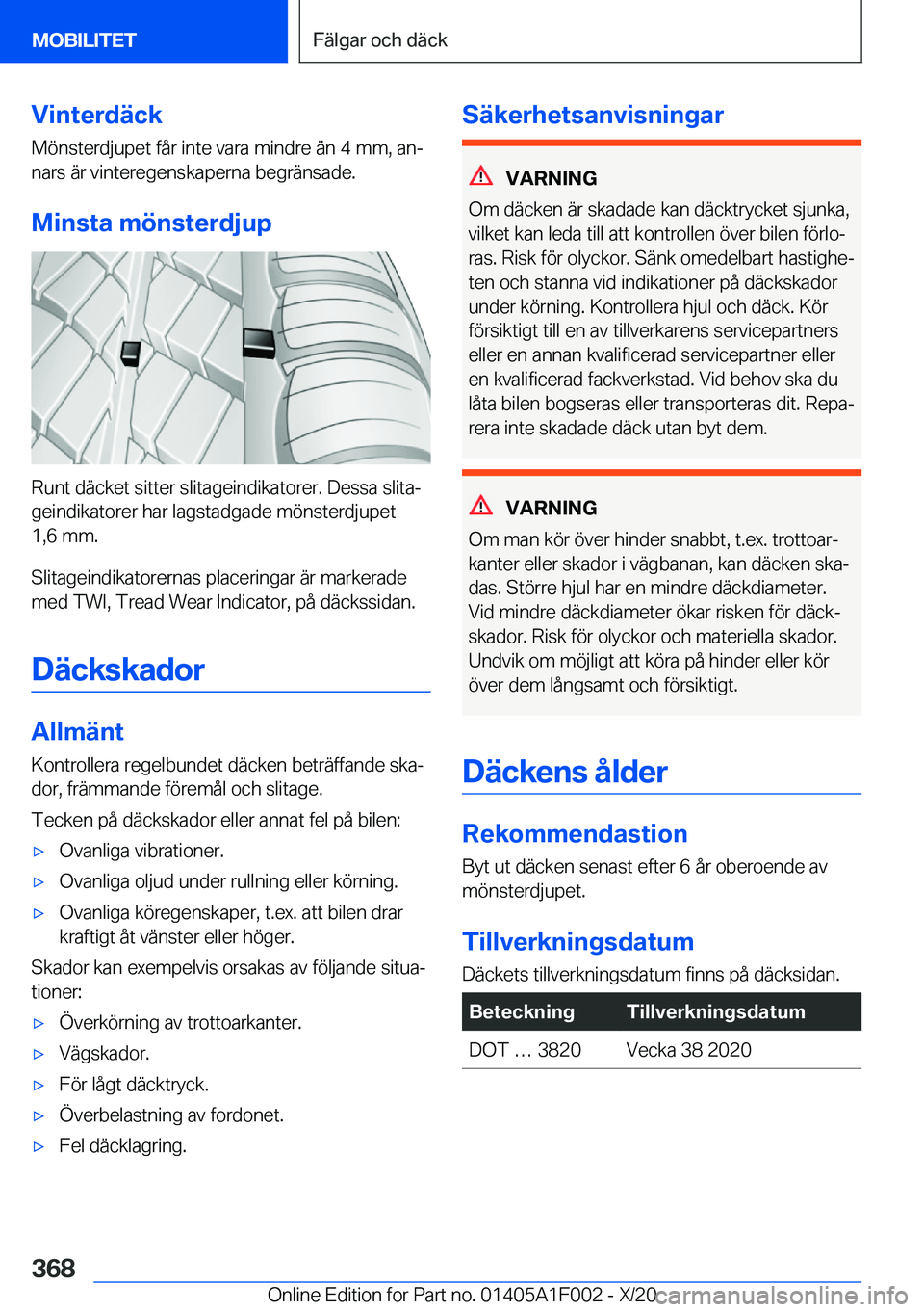 BMW X7 2021  InstruktionsbÖcker (in Swedish)  V i n t e r d ä c k
 M 