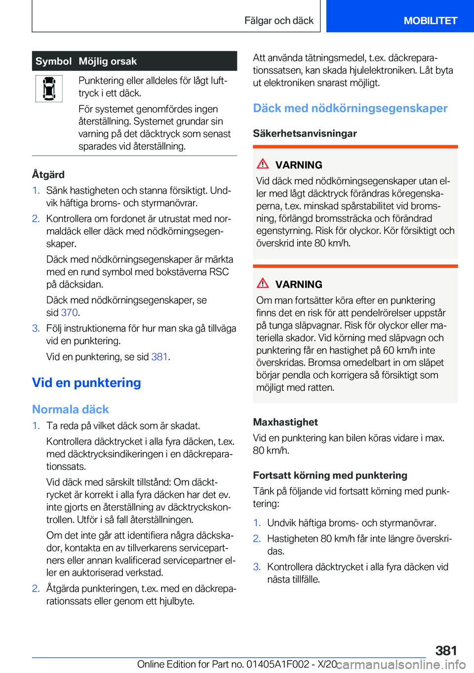BMW X7 2021  InstruktionsbÖcker (in Swedish) �S�y�m�b�o�l�M�