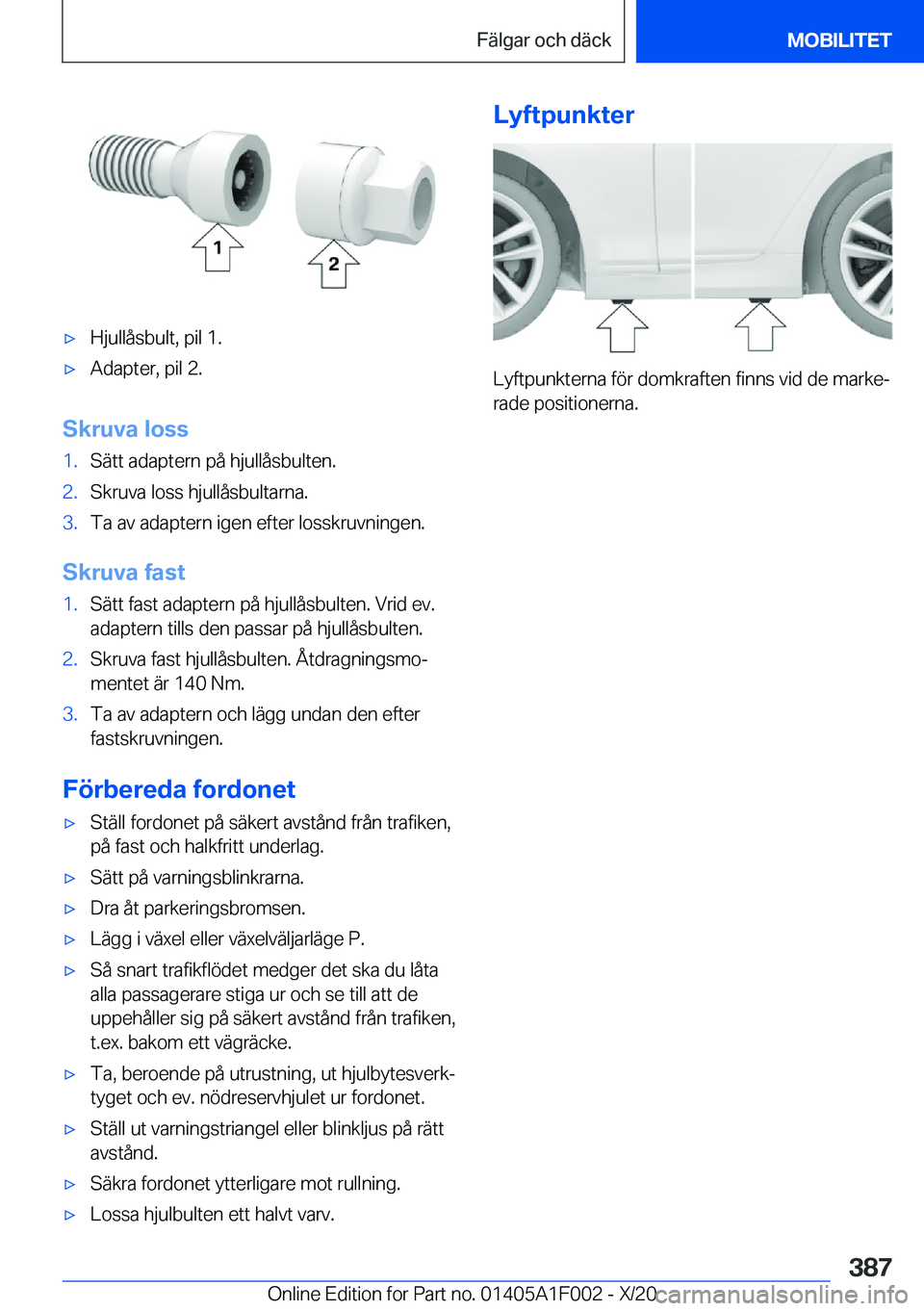 BMW X7 2021  InstruktionsbÖcker (in Swedish) 'x�H�j�u�l�l�å�s�b�u�l�t�,��p�i�l��1�.'x�A�d�a�p�t�e�r�,��p�i�l��2�.
�S�k�r�u�v�a��l�o�s�s
�1�.�S�ä�t�t��a�d�a�p�t�e�r�n��p�å��h�j�u�l�l�å�s�b�u�l�t�e�n�.�2�.�S�k�r�u�v�a��l�o�s�s