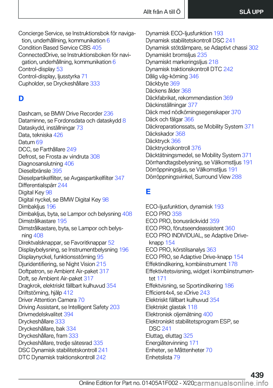 BMW X7 2021  InstruktionsbÖcker (in Swedish) �C�o�n�c�i�e�r�g�e��S�e�r�v�i�c�e�,��s�e��I�n�s�t�r�u�k�t�i�o�n�s�b�o�k��f�