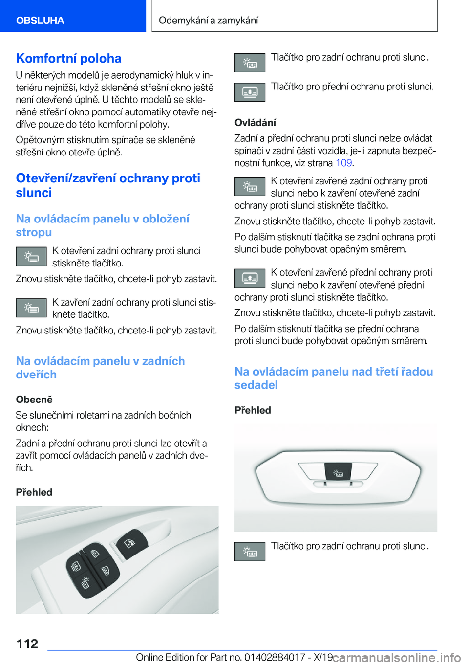 BMW X7 2020  Návod na použití (in Czech) �K�o�m�f�o�r�t�n�