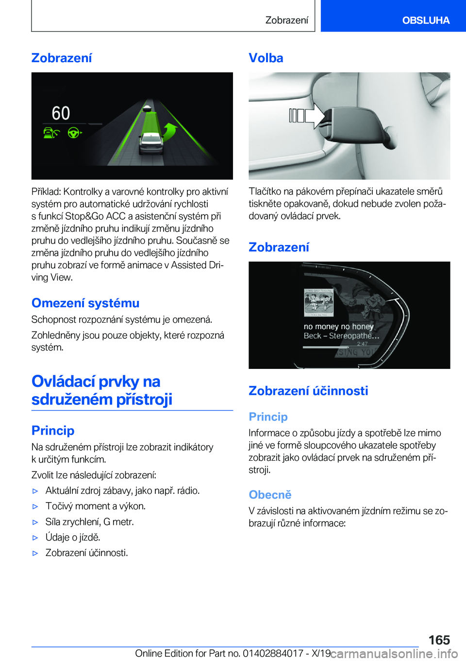 BMW X7 2020  Návod na použití (in Czech) �Z�o�b�r�a�z�e�n�