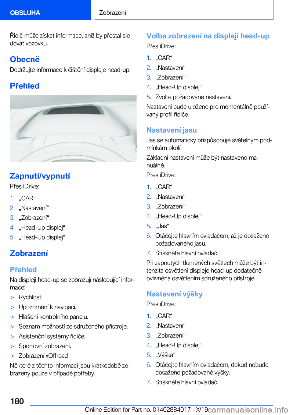 BMW X7 2020  Návod na použití (in Czech) �i�d�i�č��m0�e��z�