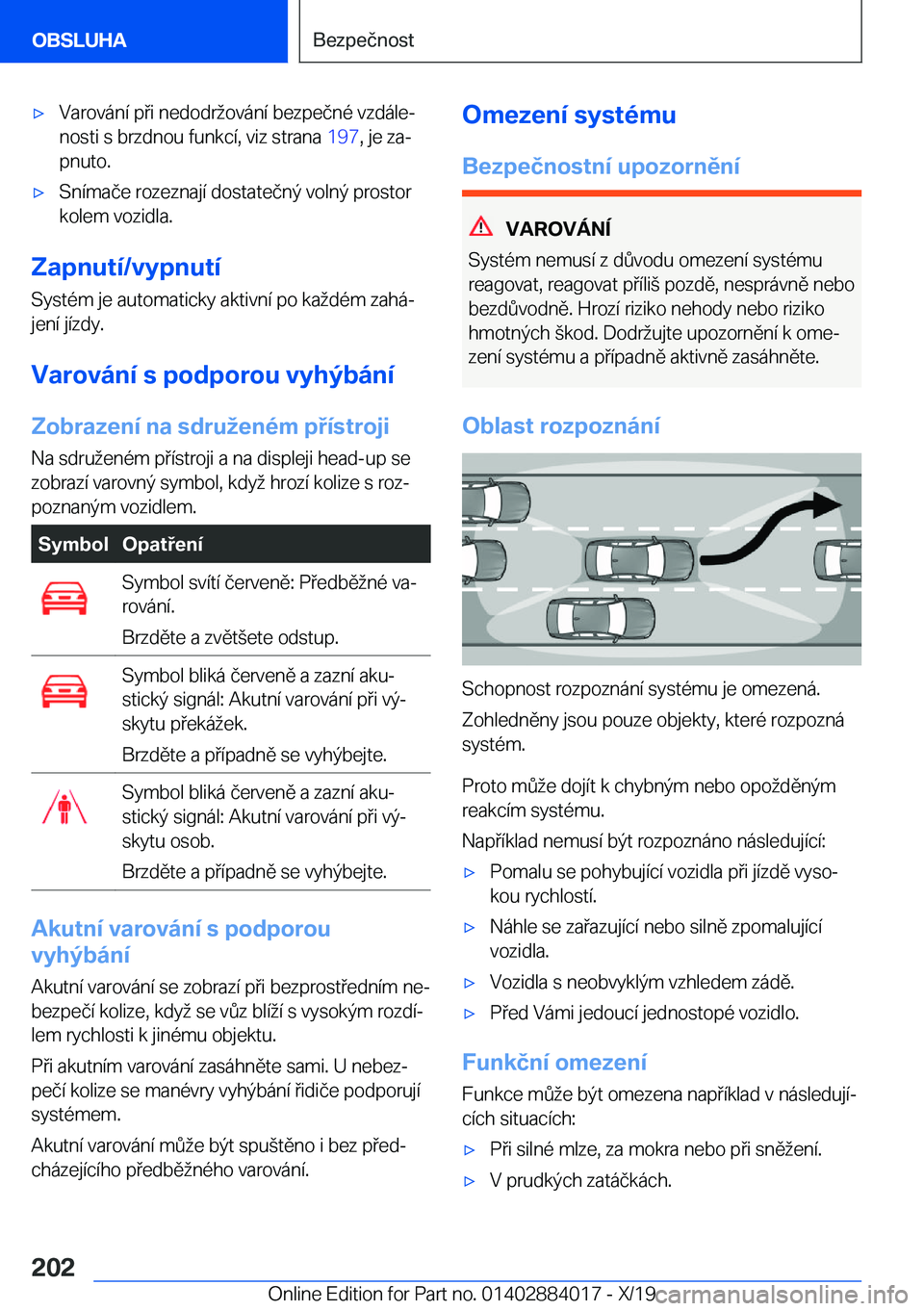 BMW X7 2020  Návod na použití (in Czech) x�V�a�r�o�v�