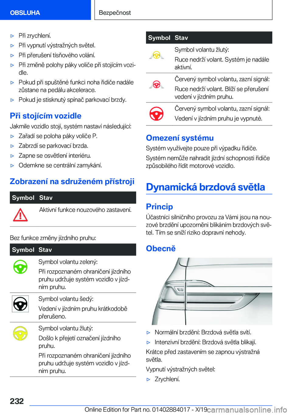 BMW X7 2020  Návod na použití (in Czech) x�P�i��z�r�y�c�h�l�e�n�