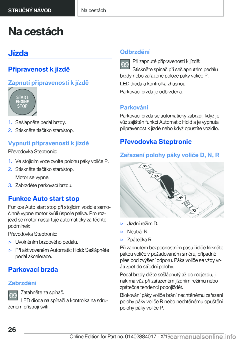 BMW X7 2020  Návod na použití (in Czech) �N�a��c�e�s�t�