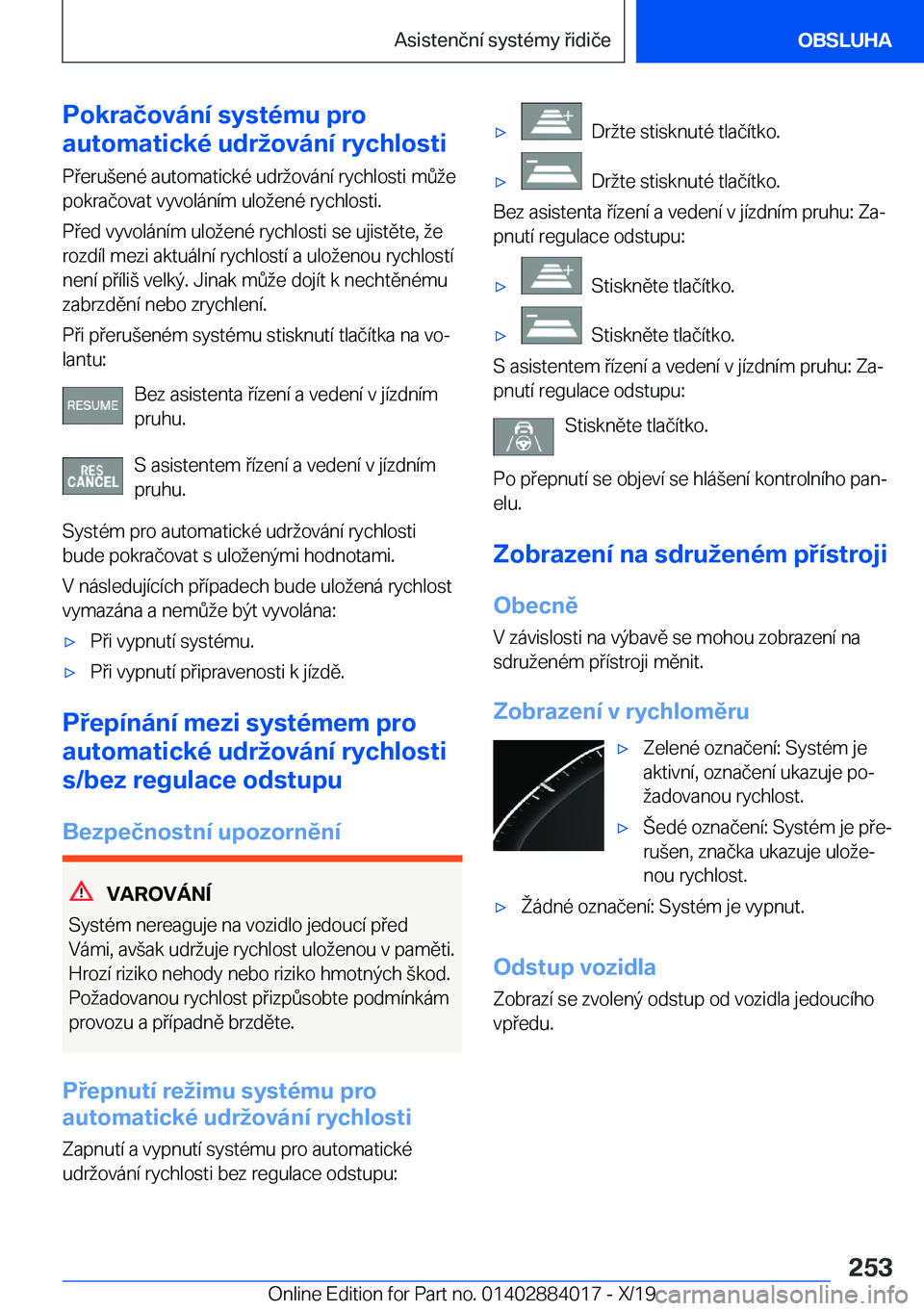 BMW X7 2020  Návod na použití (in Czech) �P�o�k�r�a�č�o�v�