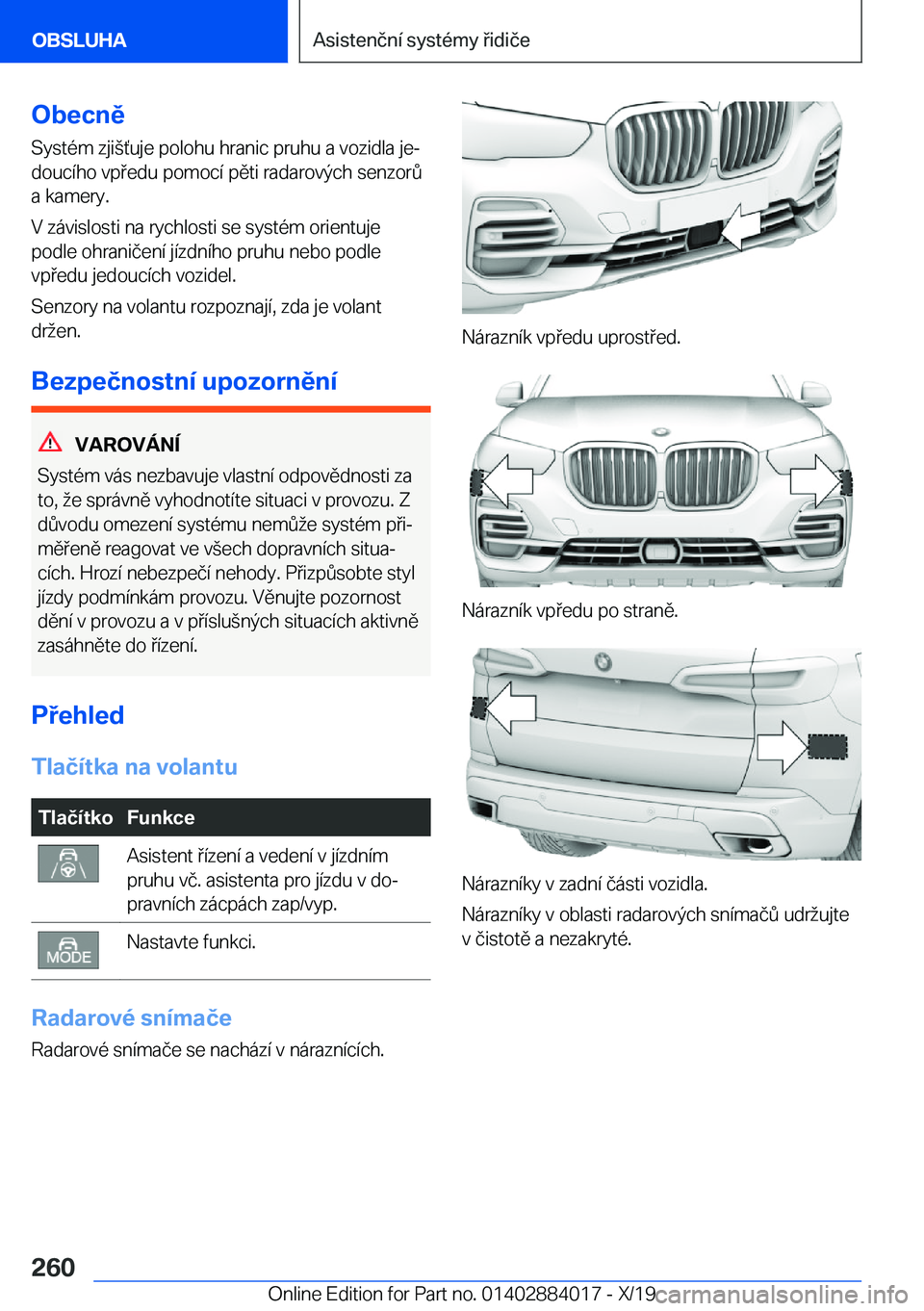 BMW X7 2020  Návod na použití (in Czech) �O�b�e�c�n�ě�S�y�s�t�