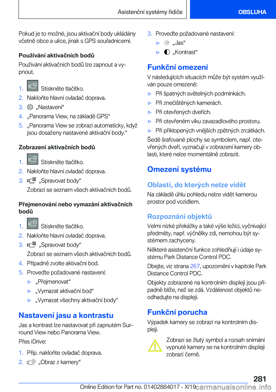 BMW X7 2020  Návod na použití (in Czech) �P�o�k�u�d��j�e��t�o��m�o�n�