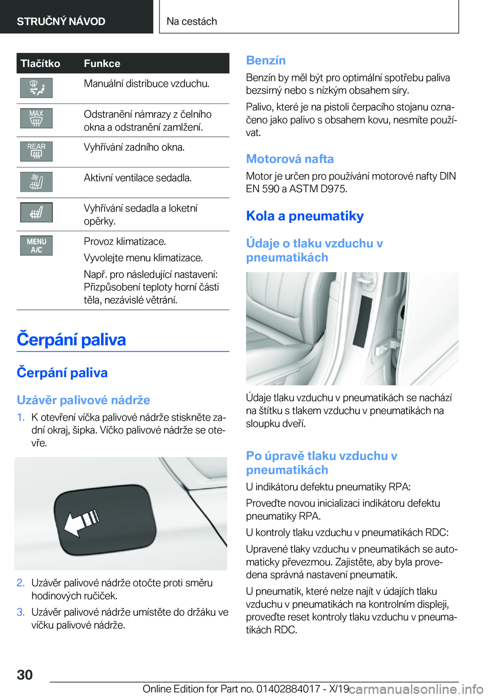 BMW X7 2020  Návod na použití (in Czech) �T�l�a�č�