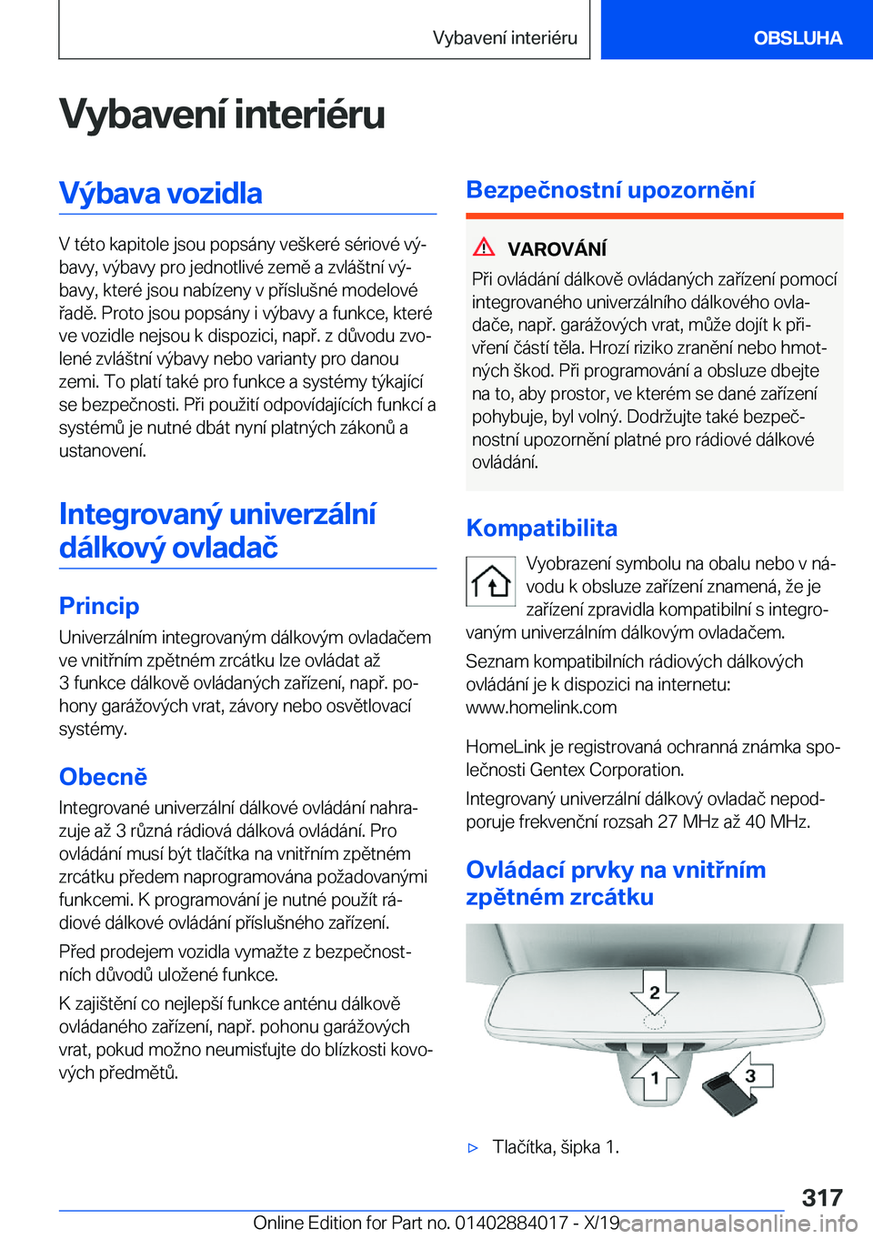 BMW X7 2020  Návod na použití (in Czech) �V�y�b�a�v�e�n�