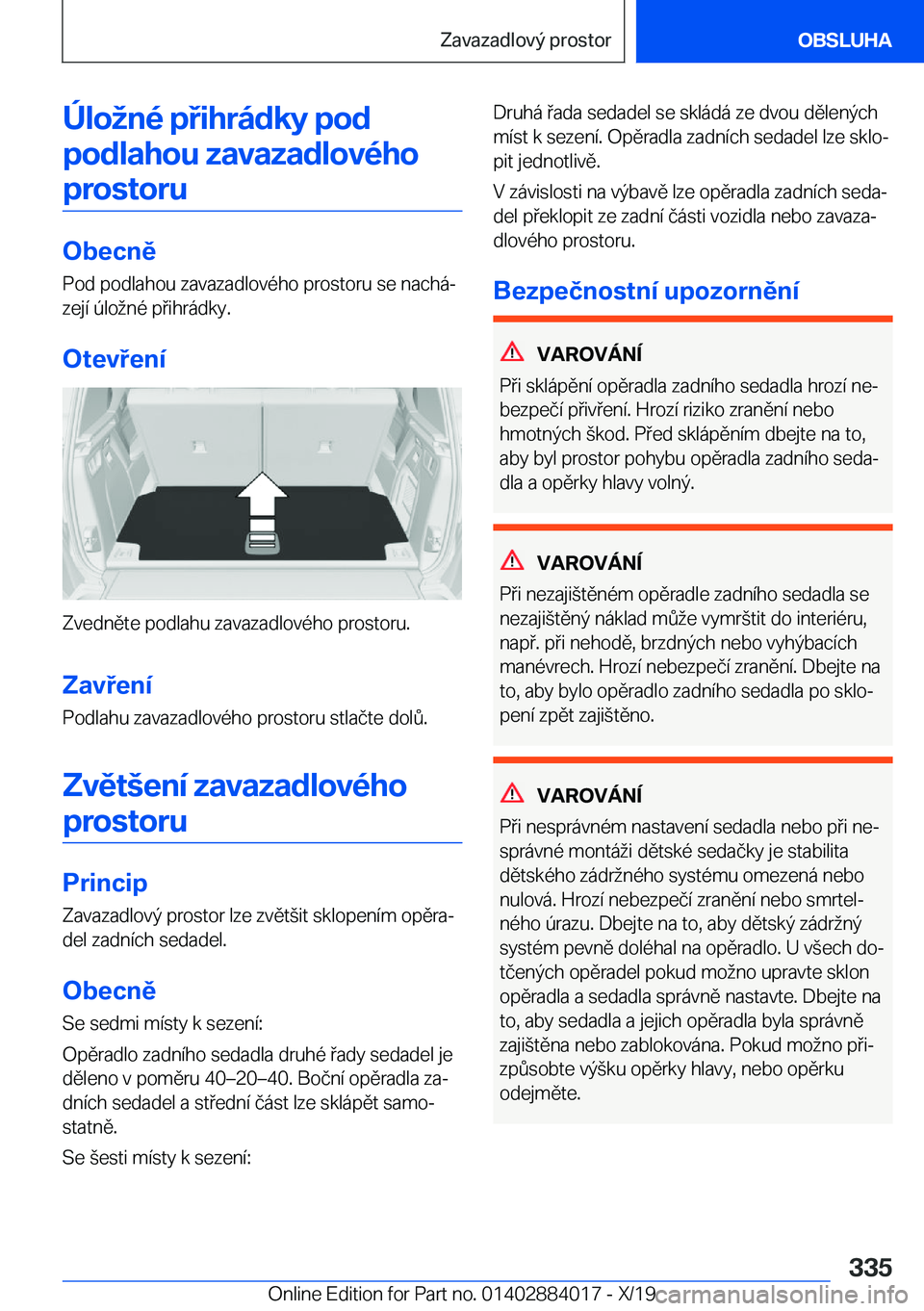 BMW X7 2020  Návod na použití (in Czech) �