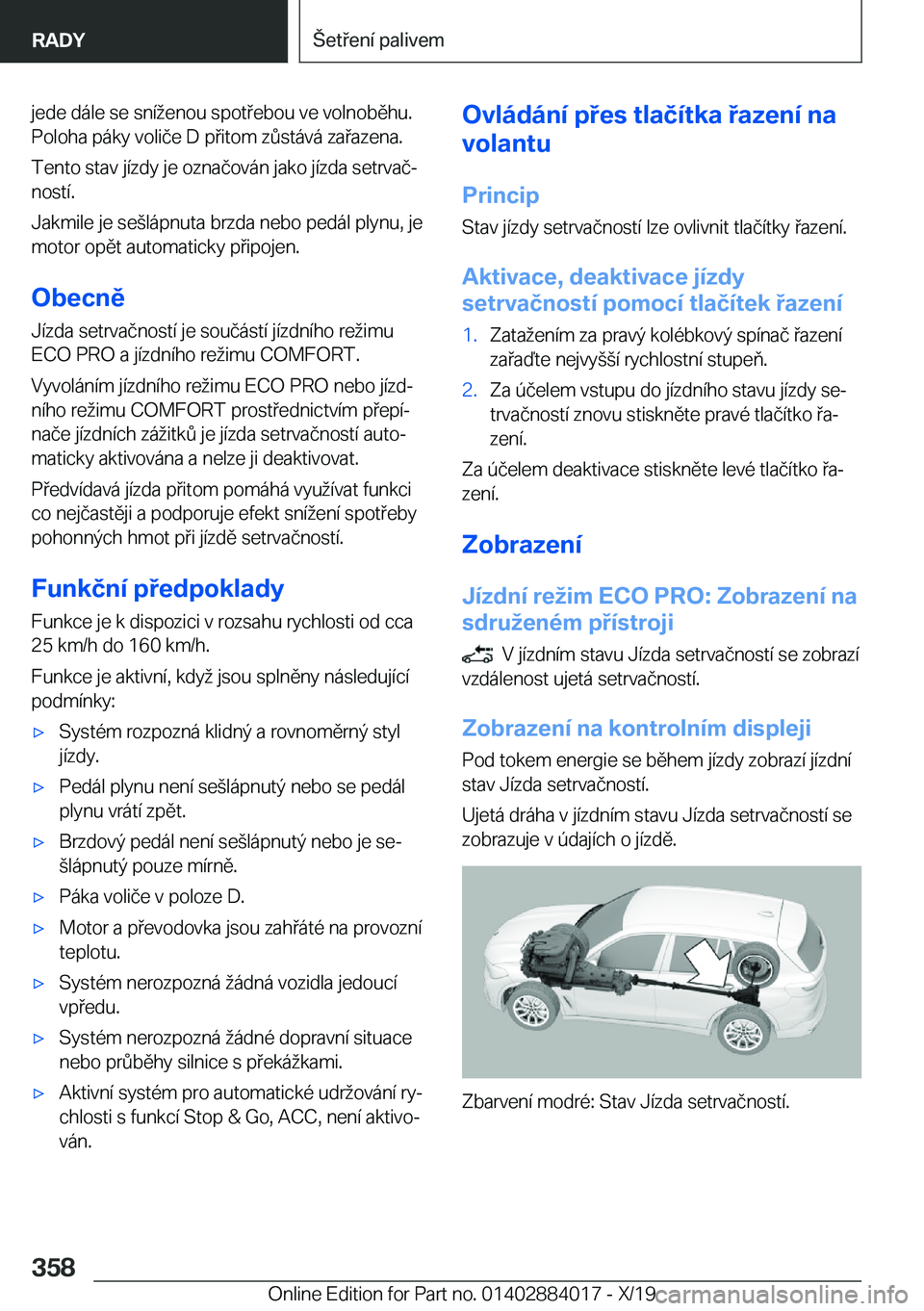 BMW X7 2020  Návod na použití (in Czech) �j�e�d�e��d�