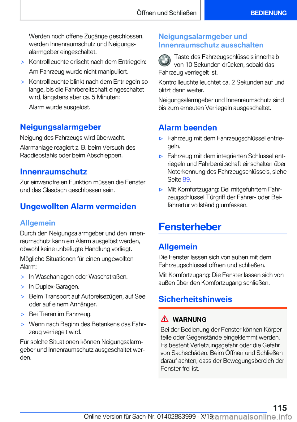 BMW X7 2020  Betriebsanleitungen (in German) �W�e�r�d�e�n��n�o�c�h��o�f�f�e�n�e��Z�u�g�