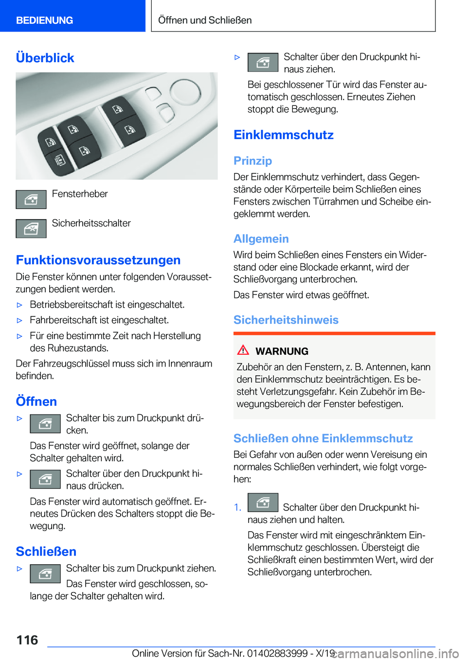 BMW X7 2020  Betriebsanleitungen (in German) �