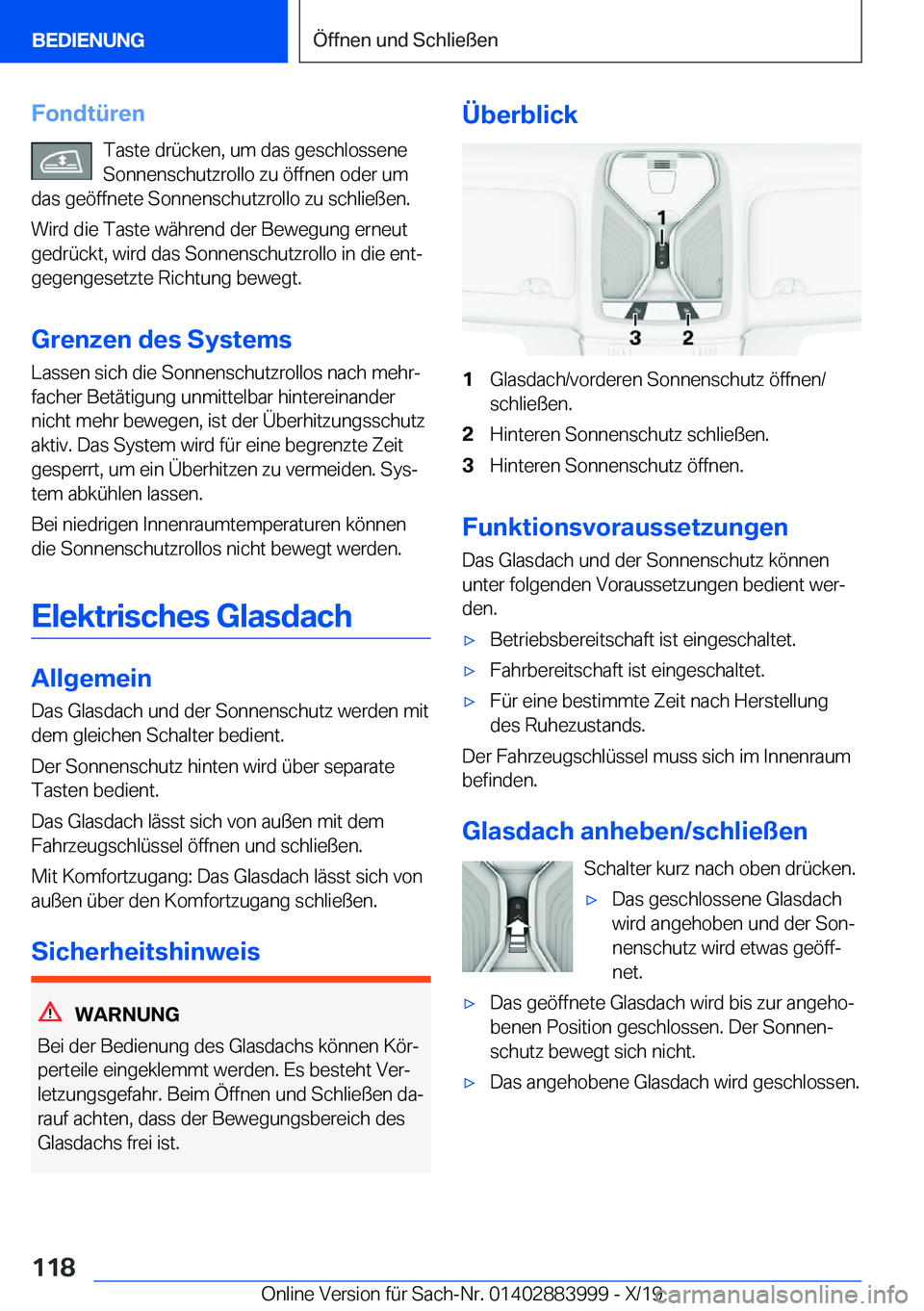 BMW X7 2020  Betriebsanleitungen (in German) �F�o�n�d�t�