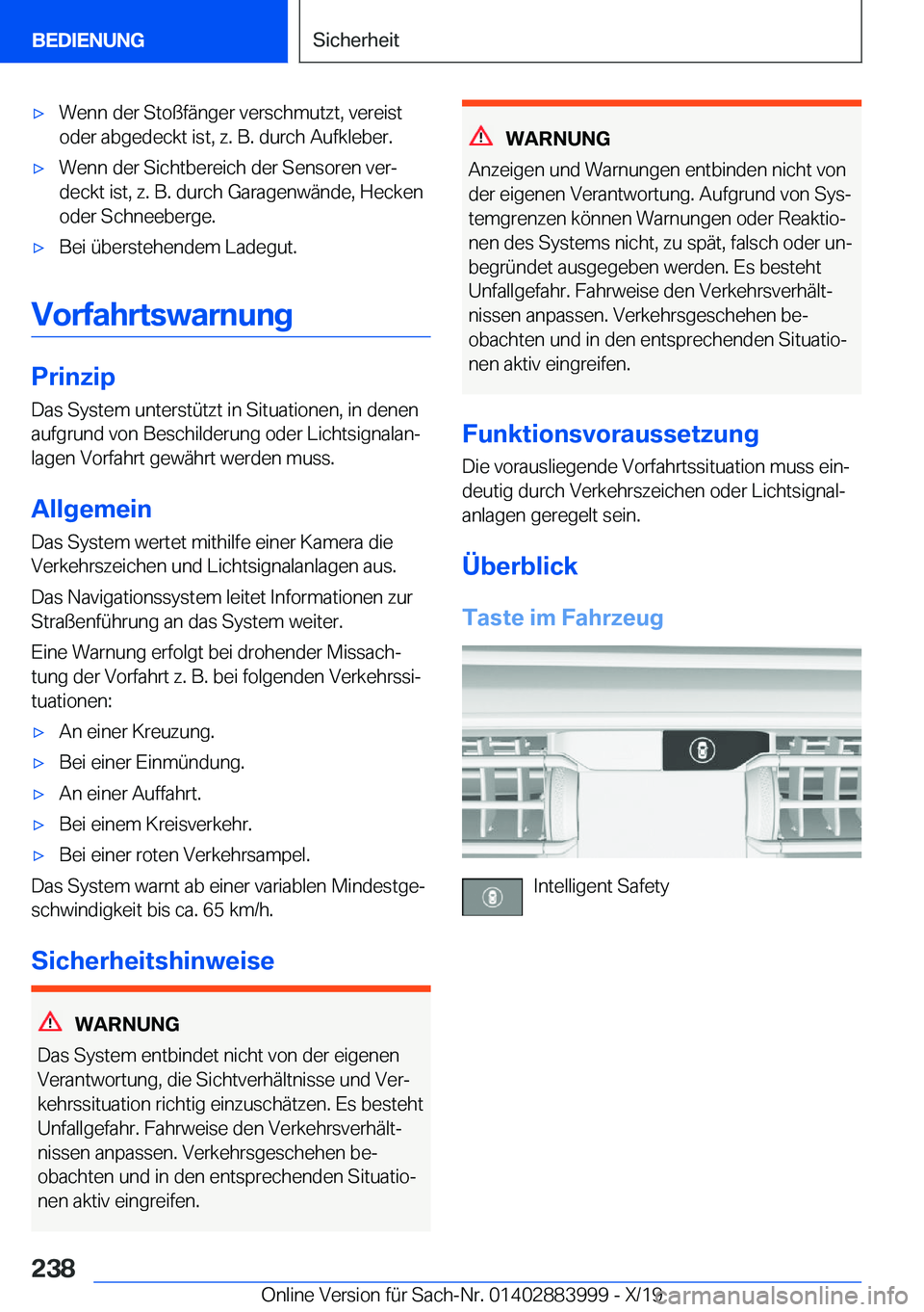 BMW X7 2020  Betriebsanleitungen (in German) x�W�e�n�n��d�e�r��S�t�o�