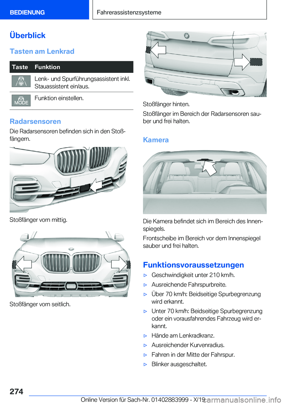 BMW X7 2020  Betriebsanleitungen (in German) �