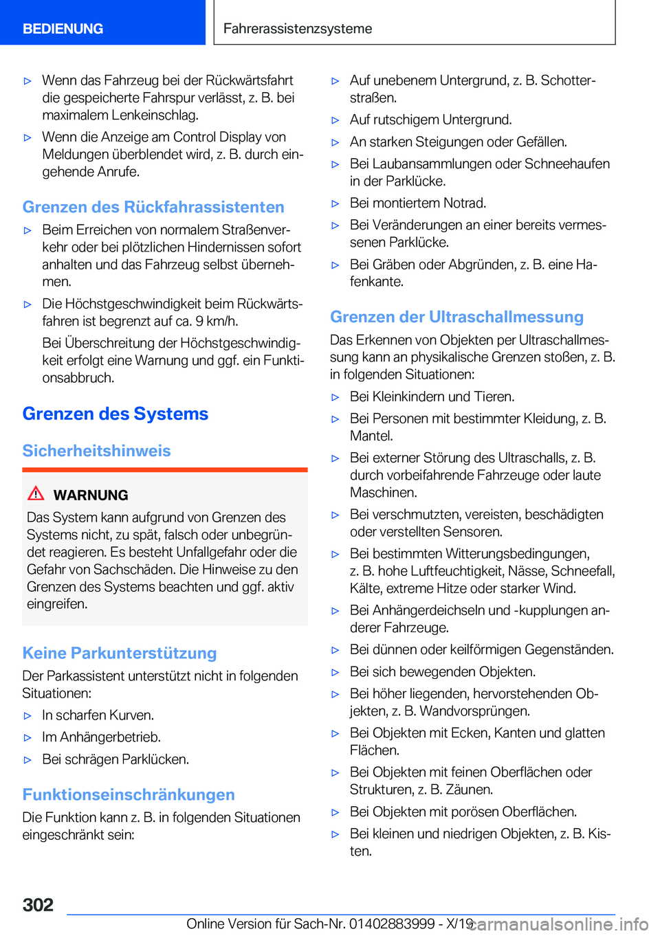 BMW X7 2020  Betriebsanleitungen (in German) x�W�e�n�n��d�a�s��F�a�h�r�z�e�u�g��b�e�i��d�e�r��R�