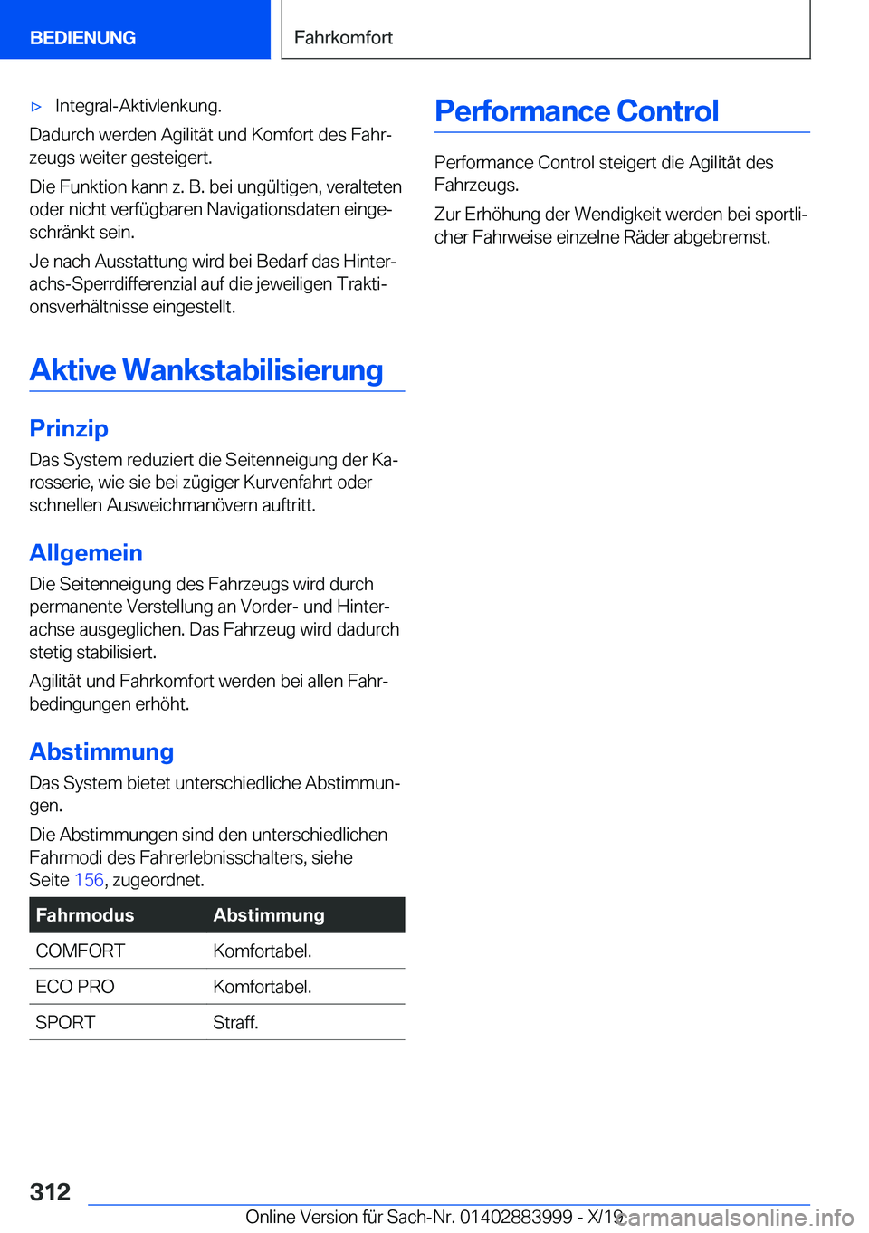 BMW X7 2020  Betriebsanleitungen (in German) x�I�n�t�e�g�r�a�l�-�A�k�t�i�v�l�e�n�k�u�n�g�.
�D�a�d�u�r�c�h��w�e�r�d�e�n��A�g�i�l�i�t�