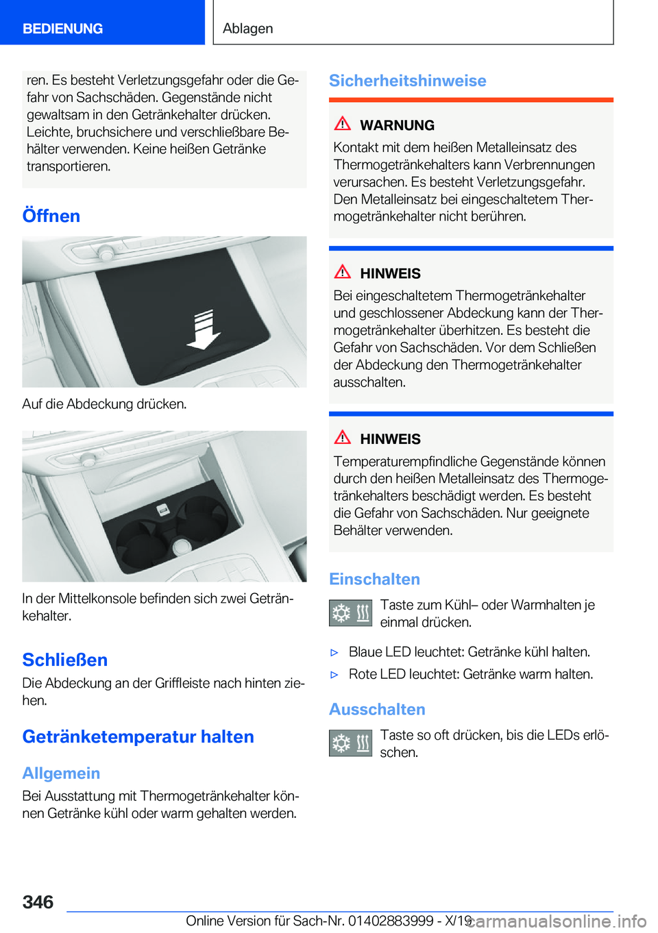 BMW X7 2020  Betriebsanleitungen (in German) �r�e�n�.��E�s��b�e�s�t�e�h�t��V�e�r�l�e�t�z�u�n�g�s�g�e�f�a�h�r��o�d�e�r��d�i�e��G�ej�f�a�h�r��v�o�n��S�a�c�h�s�c�h�