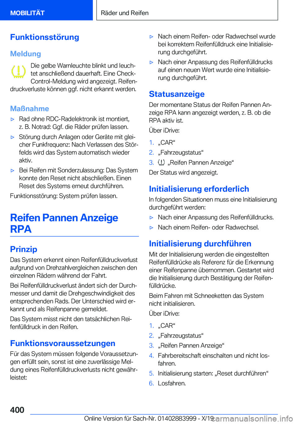 BMW X7 2020  Betriebsanleitungen (in German) �F�u�n�k�t�i�o�n�s�s�t�