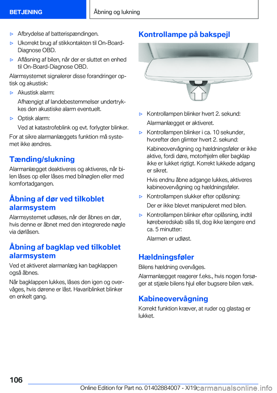 BMW X7 2020  InstruktionsbØger (in Danish) 'x�A�f�b�r�y�d�e�l�s�e��a�f��b�a�t�t�e�r�i�s�p�æ�n�d�i�n�g�e�n�.'x�U�k�o�r�r�e�k�t��b�r�u�g��a�f��s�t�i�k�k�o�n�t�a�k�t�e�n��t�i�l��O�n�-�B�o�a�r�d�-�D�i�a�g�n�o�s�e��O�B�D�.'x�A�