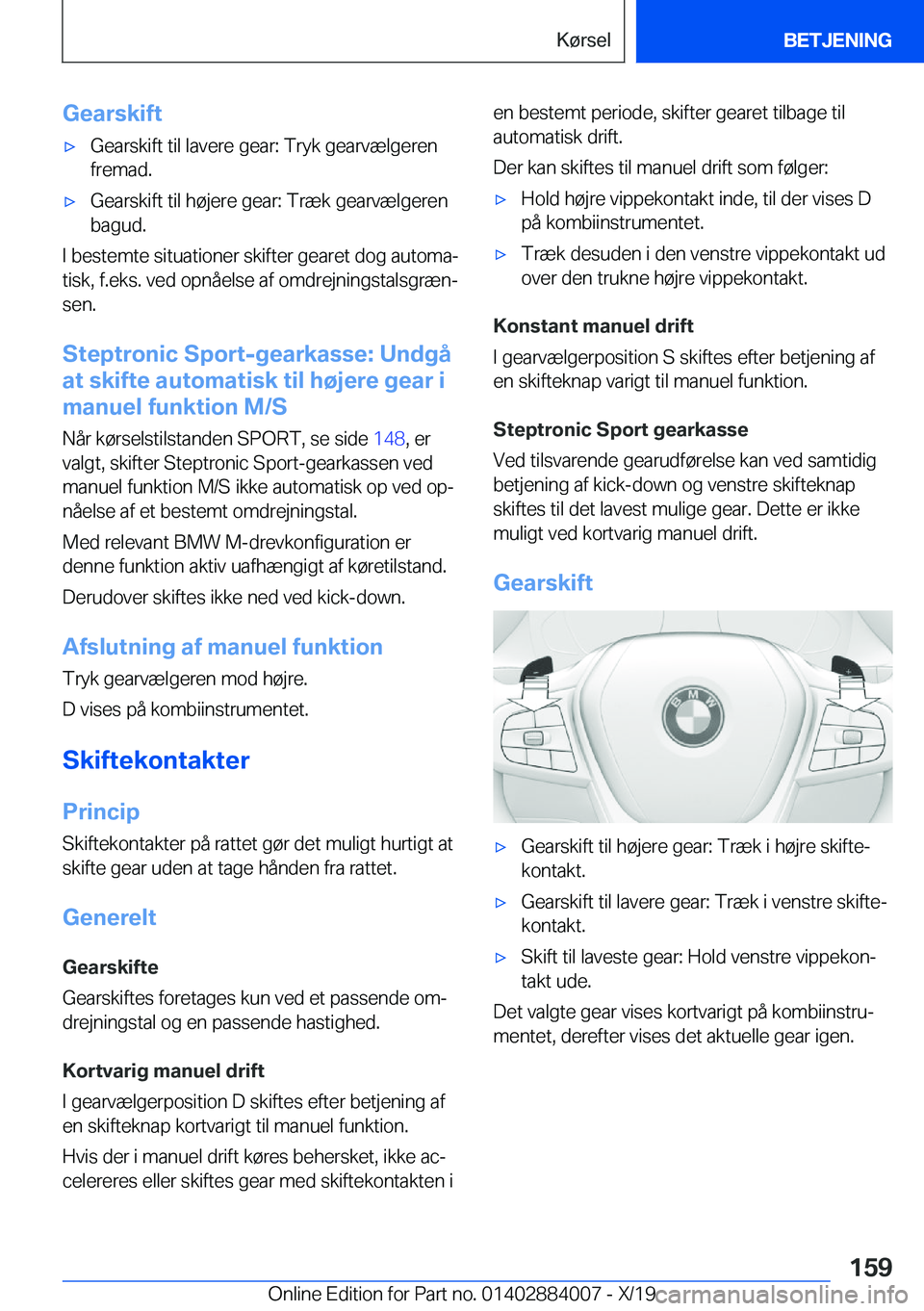 BMW X7 2020  InstruktionsbØger (in Danish) �G�e�a�r�s�k�i�f�t'x�G�e�a�r�s�k�i�f�t��t�i�l��l�a�v�e�r�e��g�e�a�r�:��T�r�y�k��g�e�a�r�v�æ�l�g�e�r�e�n
�f�r�e�m�a�d�.'x�G�e�a�r�s�k�i�f�t��t�i�l��h�