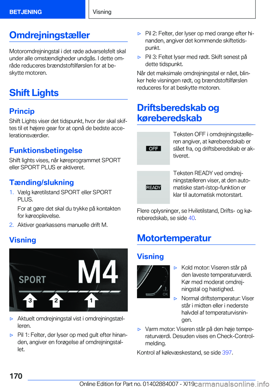 BMW X7 2020  InstruktionsbØger (in Danish) �O�m�d�r�e�j�n�i�n�g�s�t�æ�l�l�e�r
�M�o�t�o�r�o�m�d�r�e�j�n�i�n�g�s�t�a�l��i��d�e�t��r�