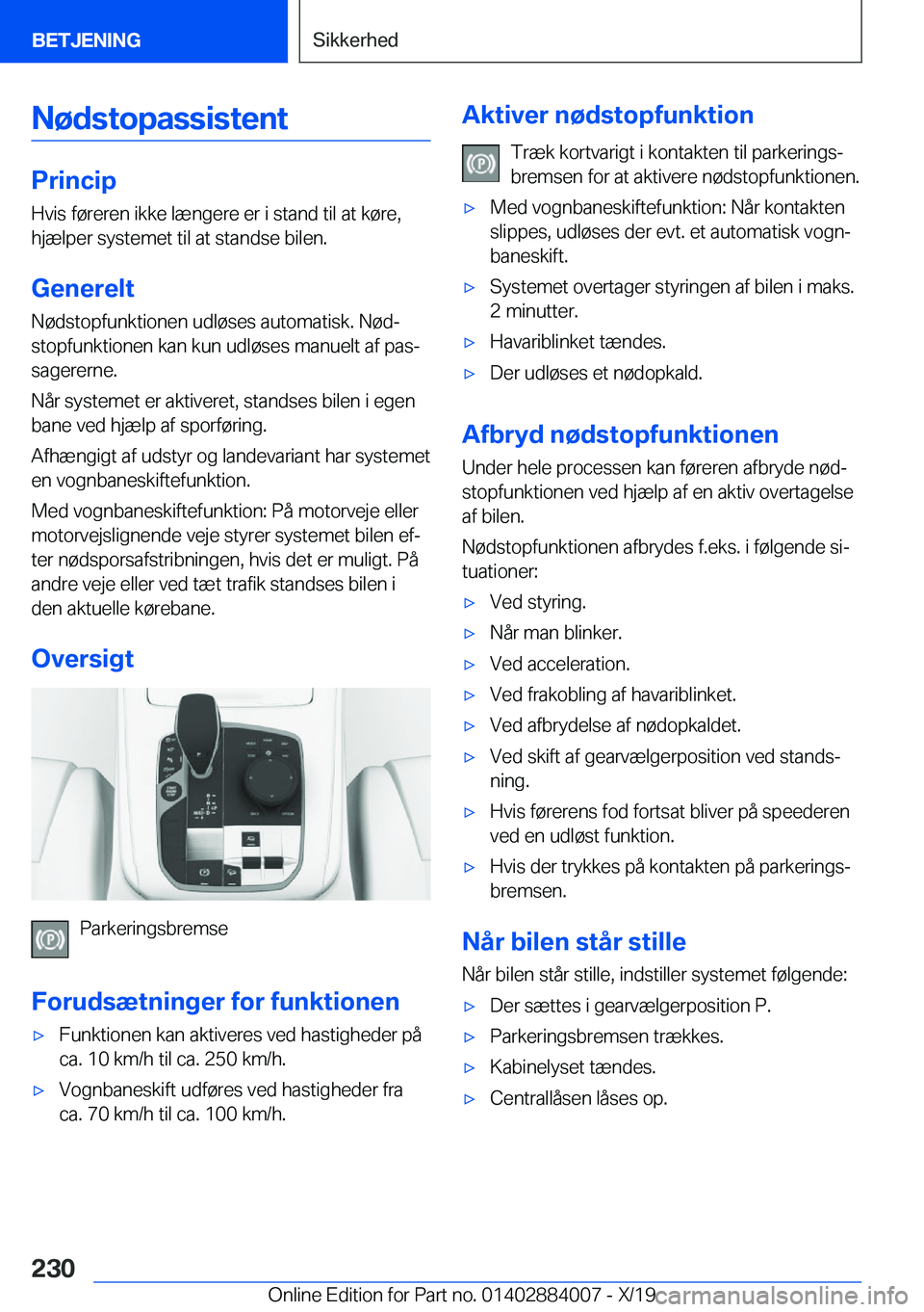 BMW X7 2020  InstruktionsbØger (in Danish) �N�