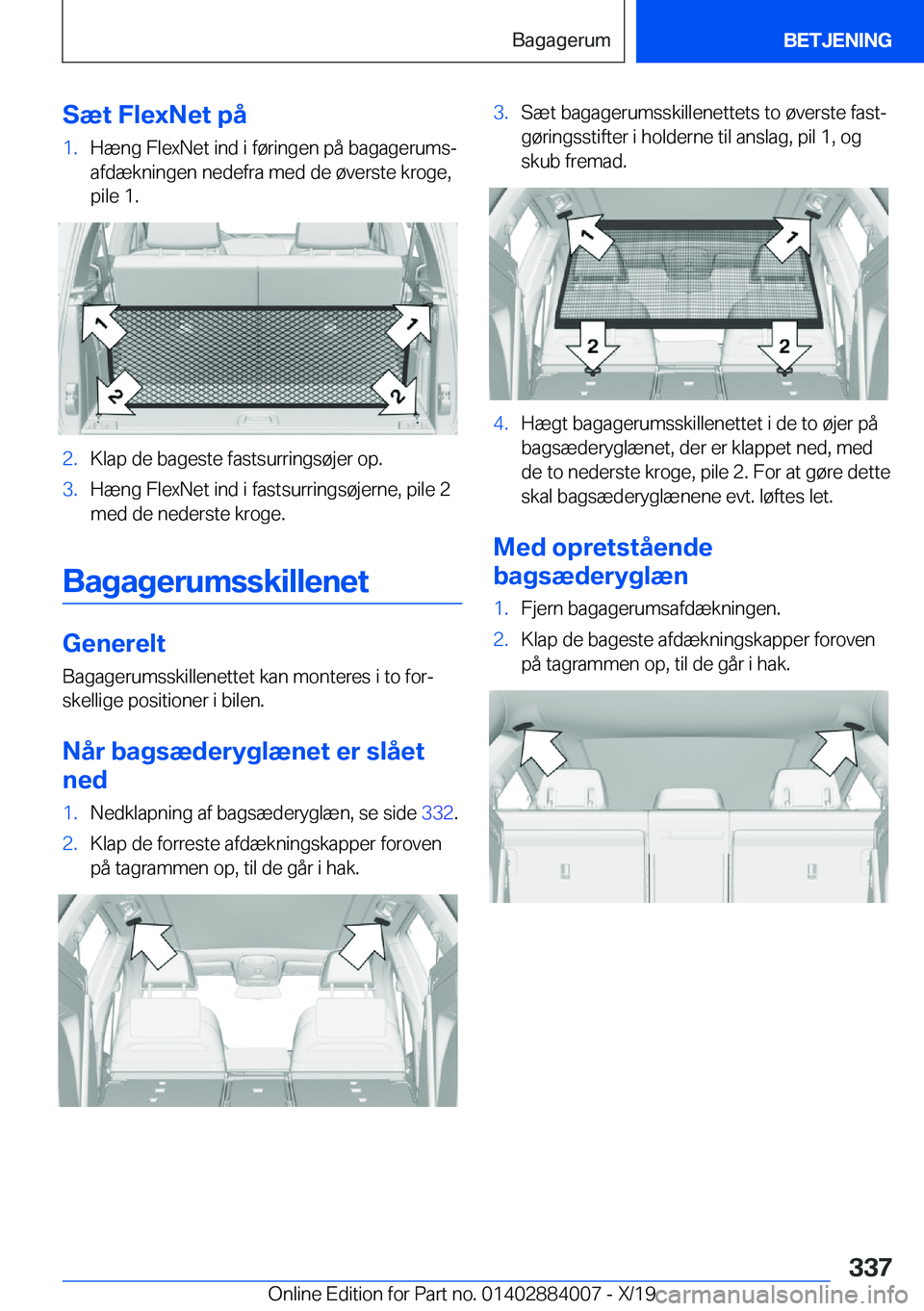 BMW X7 2020  InstruktionsbØger (in Danish) �S�æ�t��F�l�e�x�N�e�t��p�å�1�.�H�æ�n�g��F�l�e�x�N�e�t��i�n�d��i��f�