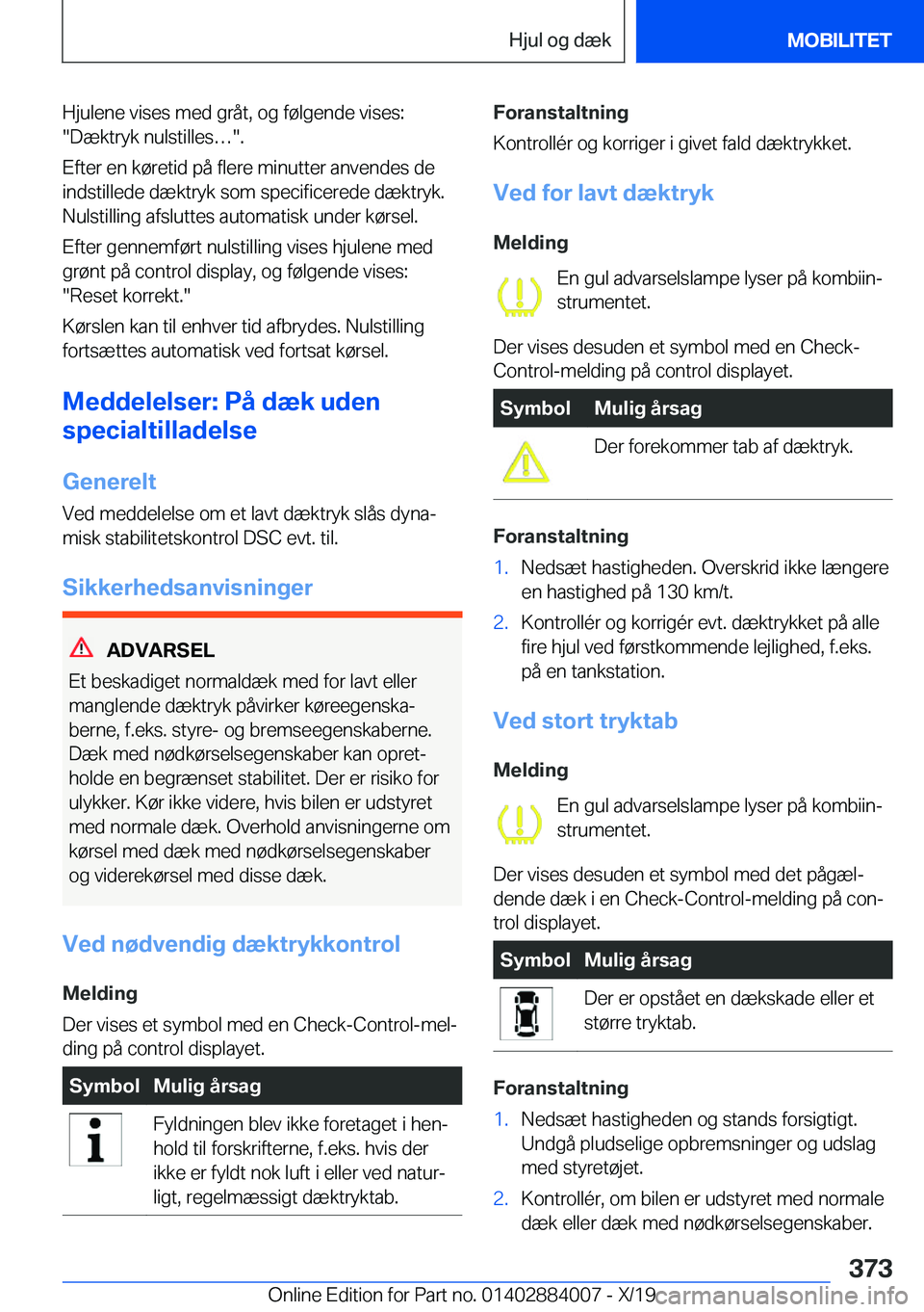 BMW X7 2020  InstruktionsbØger (in Danish) �H�j�u�l�e�n�e��v�i�s�e�s��m�e�d��g�r�å�t�,��o�g��f�
