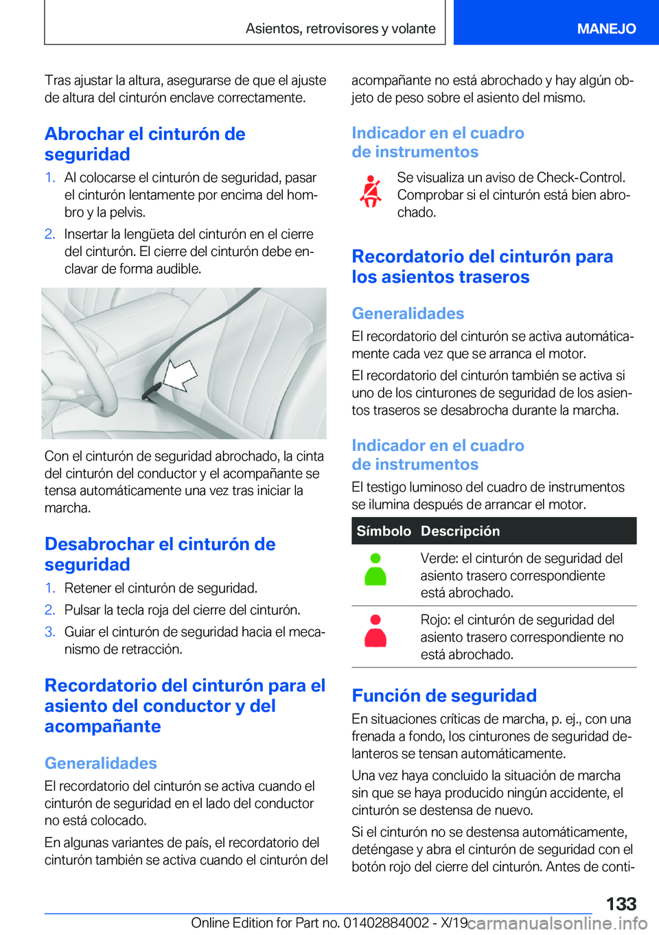 BMW X7 2020  Manuales de Empleo (in Spanish) �T�r�a�s��a�j�u�s�t�a�r��l�a��a�l�t�u�r�a�,��a�s�e�g�u�r�a�r�s�e��d�e��q�u�e��e�l��a�j�u�s�t�e�d�e��a�l�t�u�r�a��d�e�l��c�i�n�t�u�r�