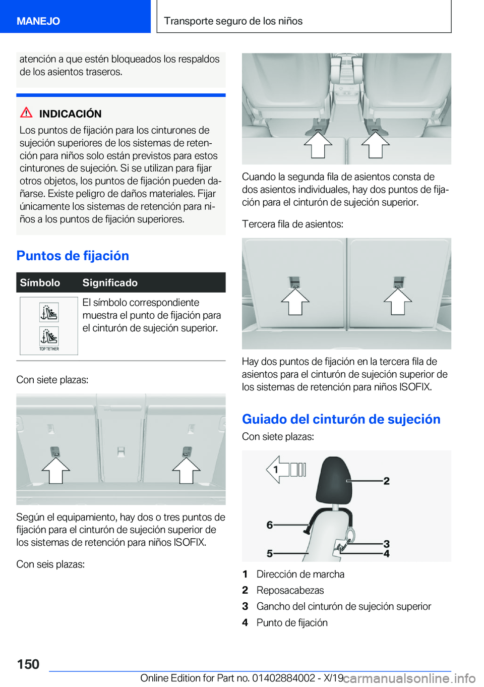 BMW X7 2020  Manuales de Empleo (in Spanish) �a�t�e�n�c�i�