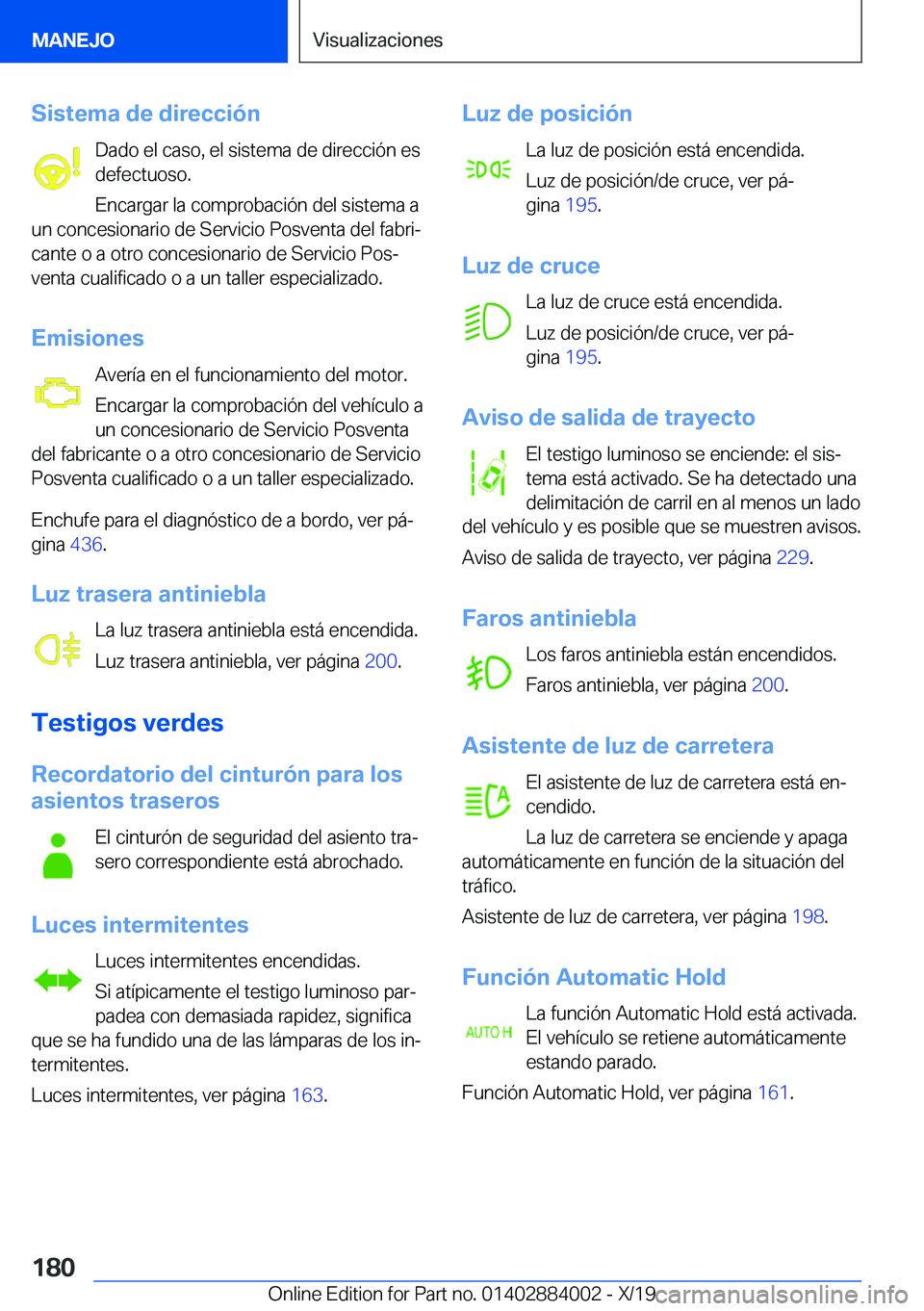 BMW X7 2020  Manuales de Empleo (in Spanish) �S�i�s�t�e�m�a��d�e��d�i�r�e�c�c�i�
