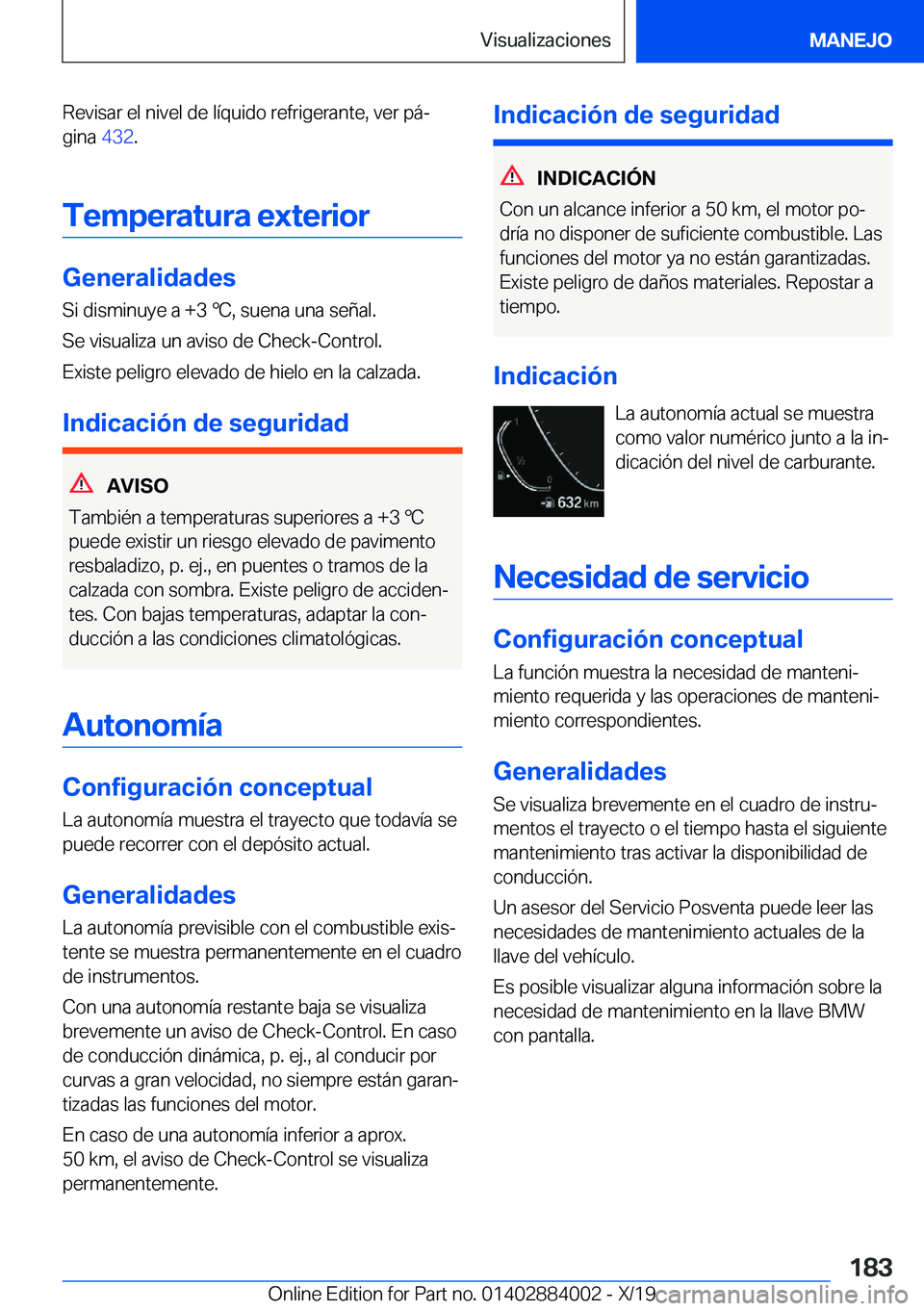 BMW X7 2020  Manuales de Empleo (in Spanish) �R�e�v�i�s�a�r��e�l��n�i�v�e�l��d�e��l�