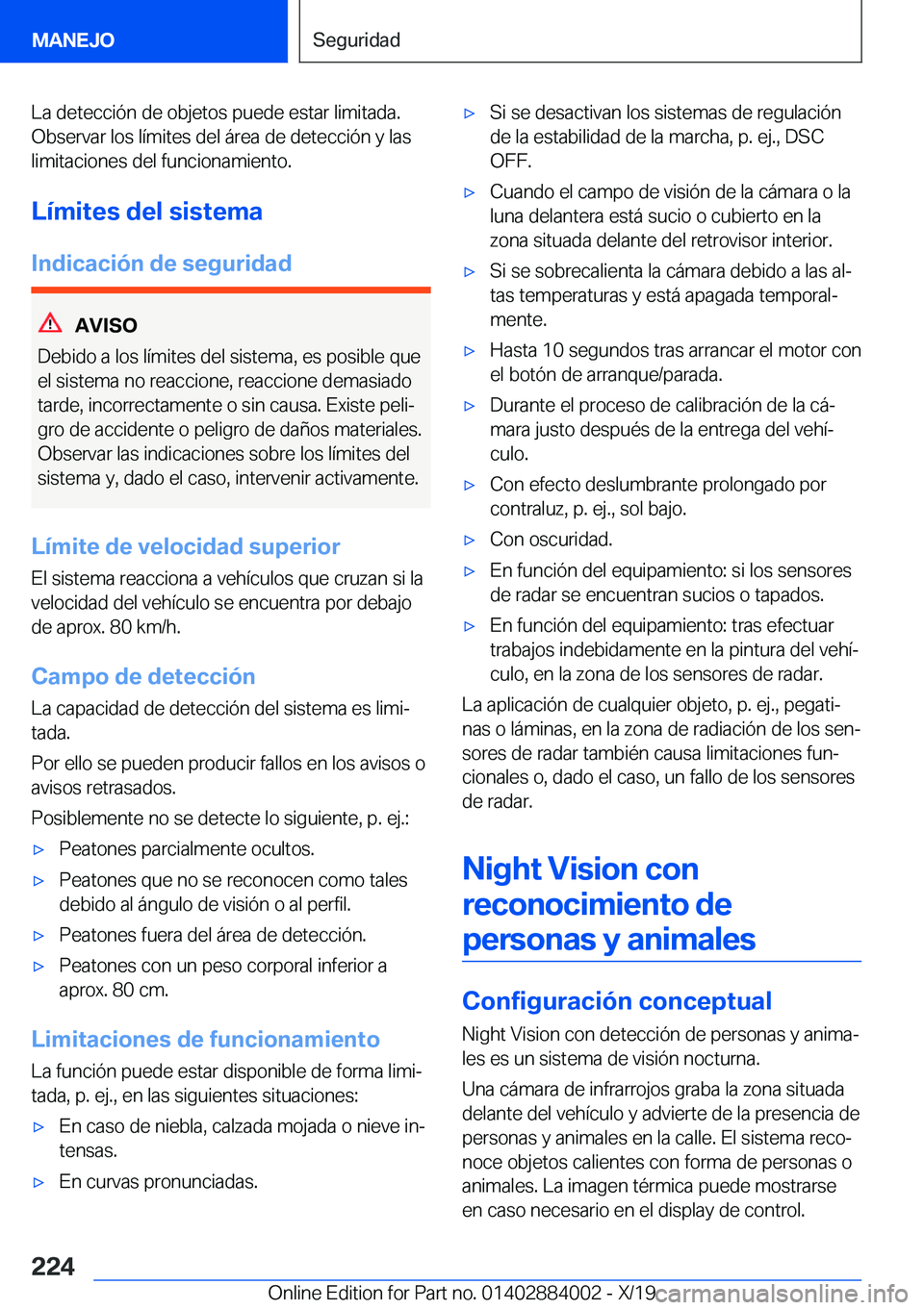 BMW X7 2020  Manuales de Empleo (in Spanish) �L�a��d�e�t�e�c�c�i�