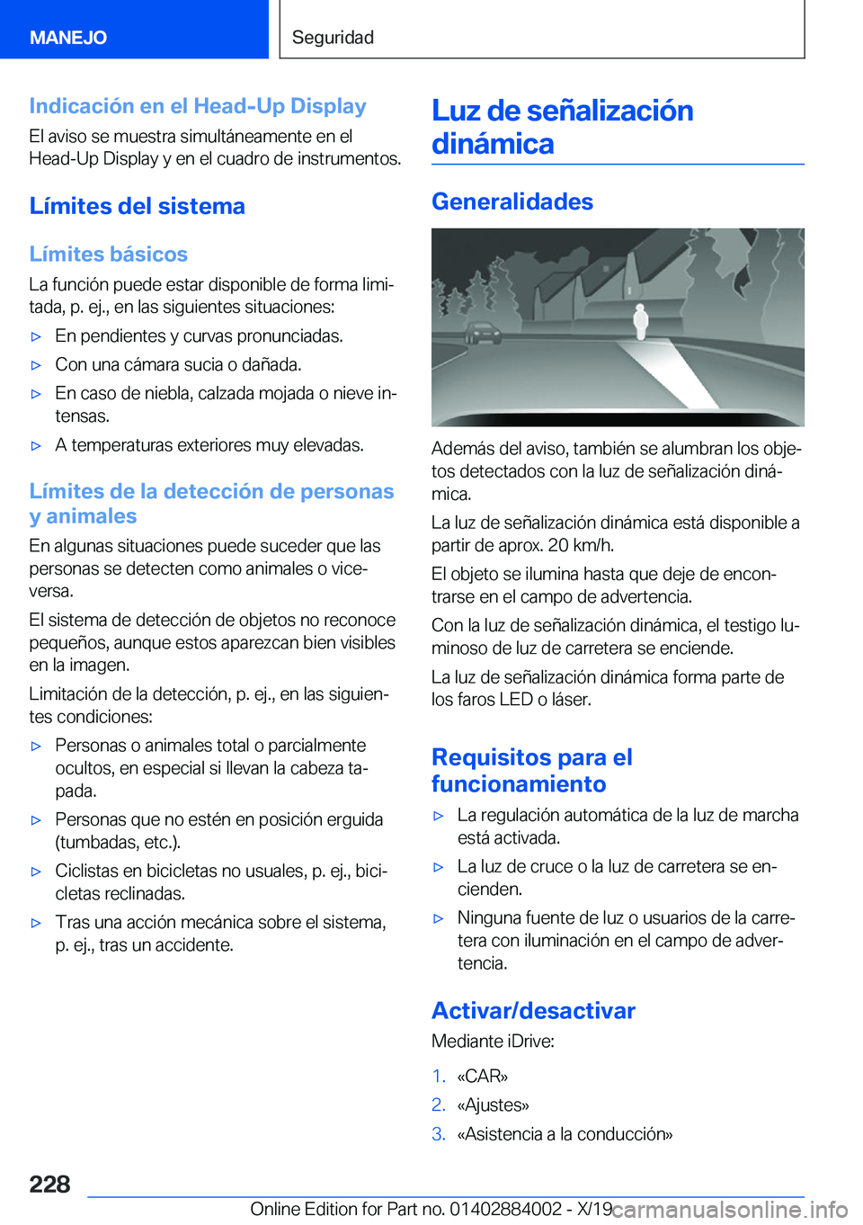 BMW X7 2020  Manuales de Empleo (in Spanish) �I�n�d�i�c�a�c�i�
