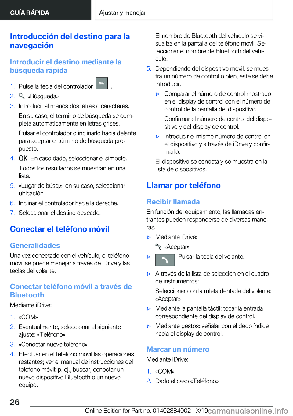BMW X7 2020  Manuales de Empleo (in Spanish) �I�n�t�r�o�d�u�c�c�i�