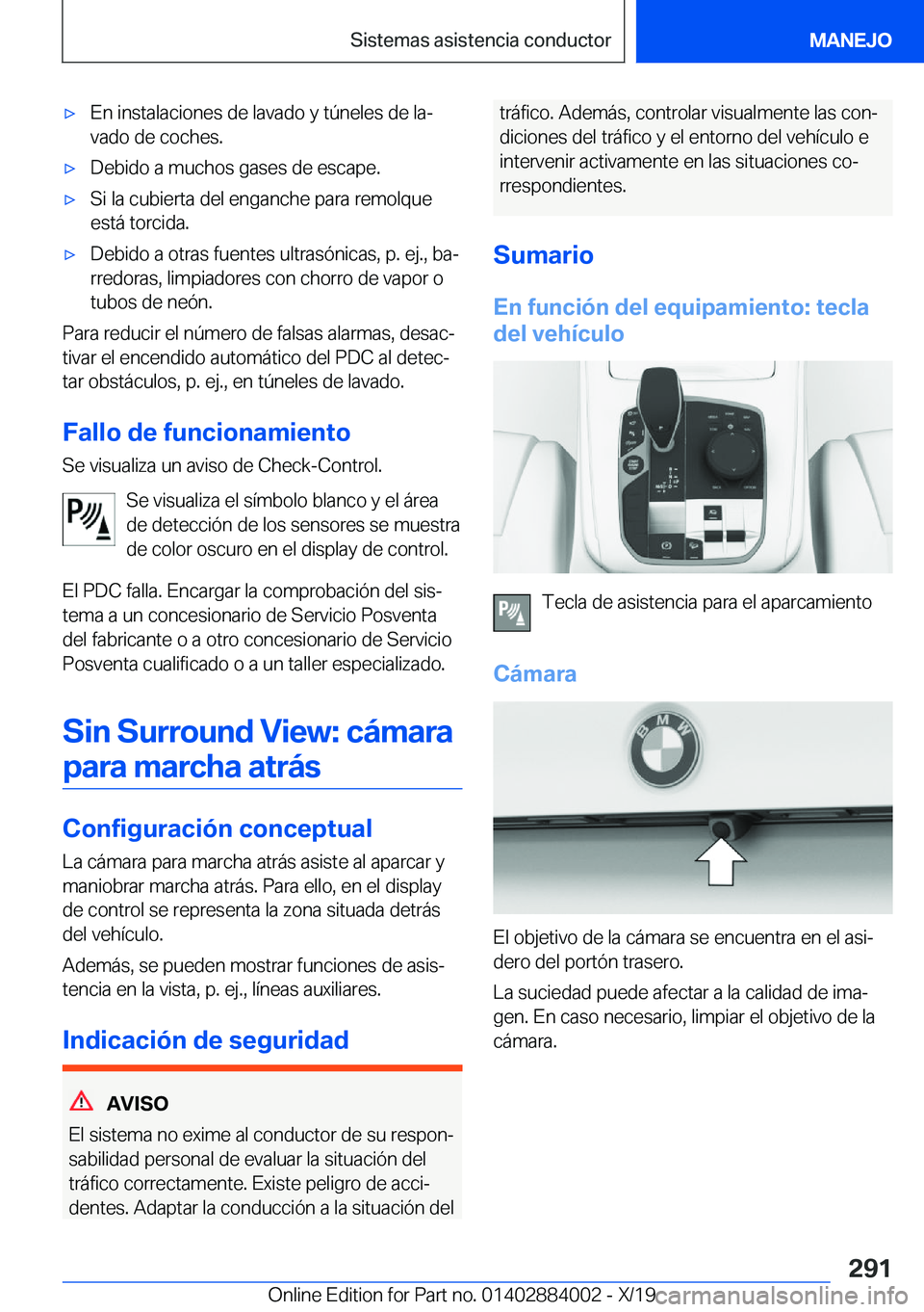BMW X7 2020  Manuales de Empleo (in Spanish) x�E�n��i�n�s�t�a�l�a�c�i�o�n�e�s��d�e��l�a�v�a�d�o��y��t�
