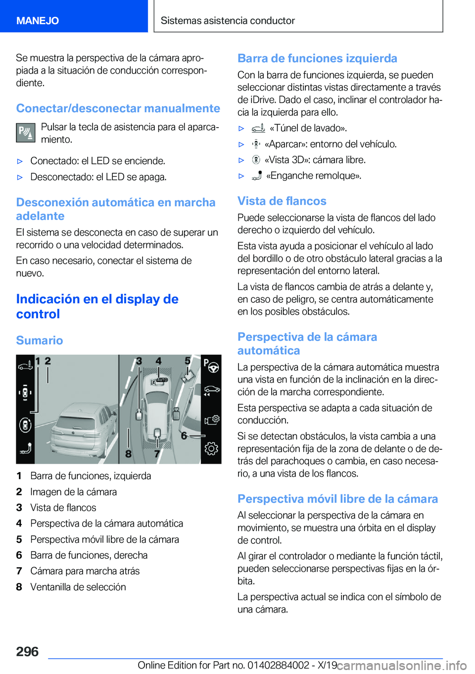 BMW X7 2020  Manuales de Empleo (in Spanish) �S�e��m�u�e�s�t�r�a��l�a��p�e�r�s�p�e�c�t�i�v�a��d�e��l�a��c�