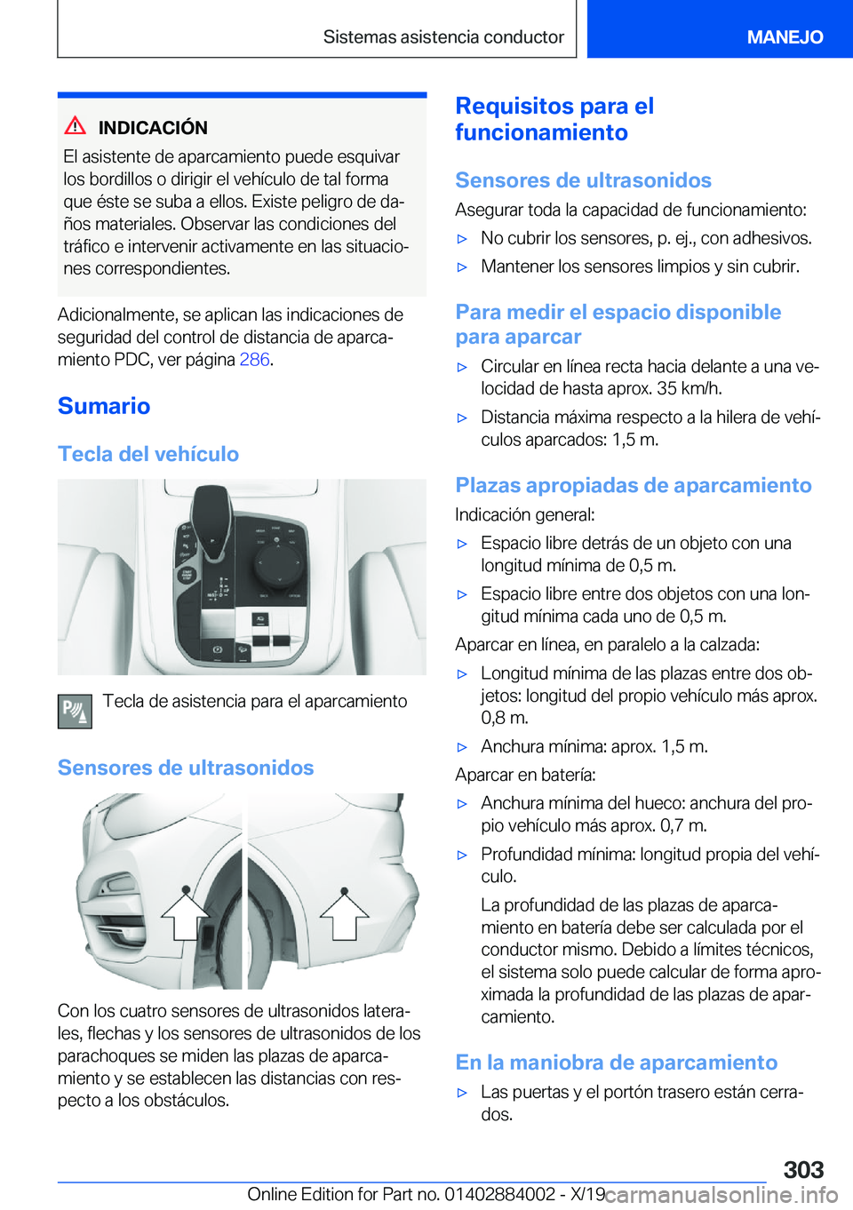 BMW X7 2020  Manuales de Empleo (in Spanish) �I�N�D�I�C�A�C�I�