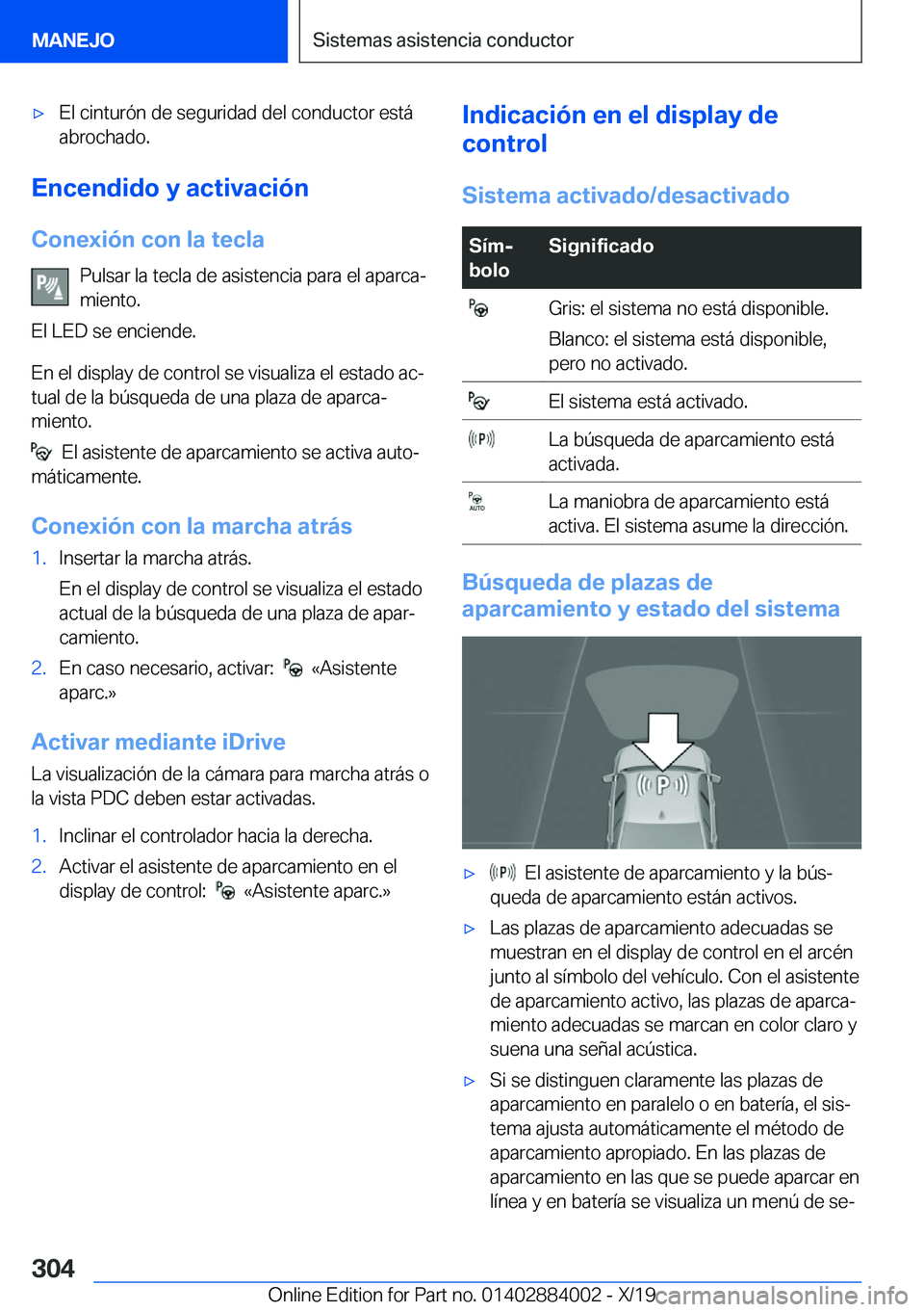 BMW X7 2020  Manuales de Empleo (in Spanish) x�E�l��c�i�n�t�u�r�