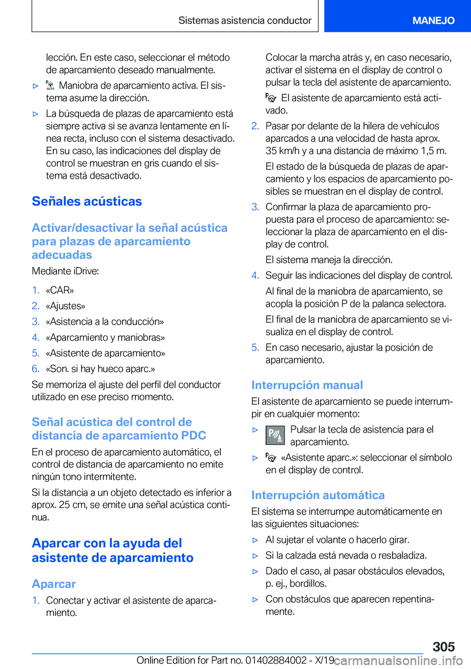 BMW X7 2020  Manuales de Empleo (in Spanish) �l�e�c�c�i�