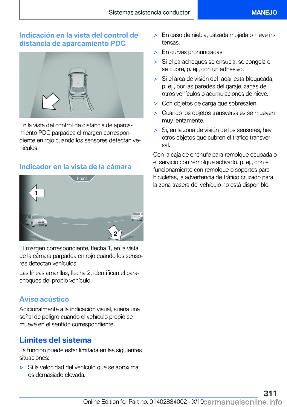 BMW X7 2020  Manuales de Empleo (in Spanish) �I�n�d�i�c�a�c�i�