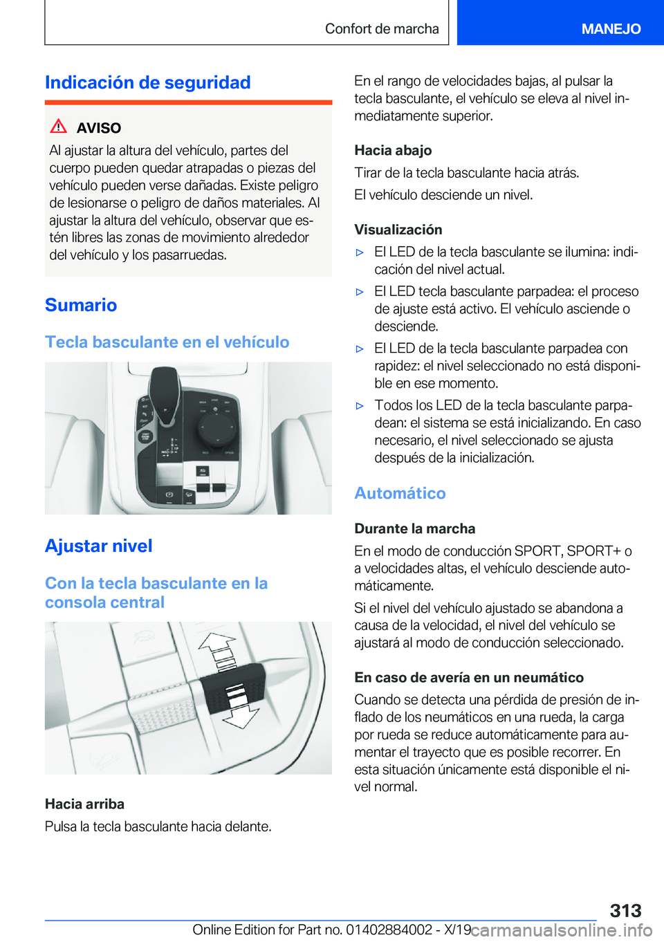 BMW X7 2020  Manuales de Empleo (in Spanish) �I�n�d�i�c�a�c�i�