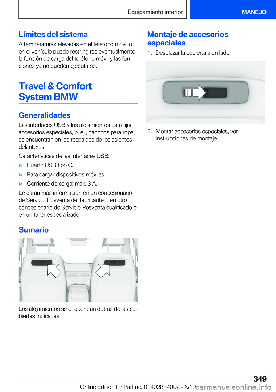 BMW X7 2020  Manuales de Empleo (in Spanish) �L�
