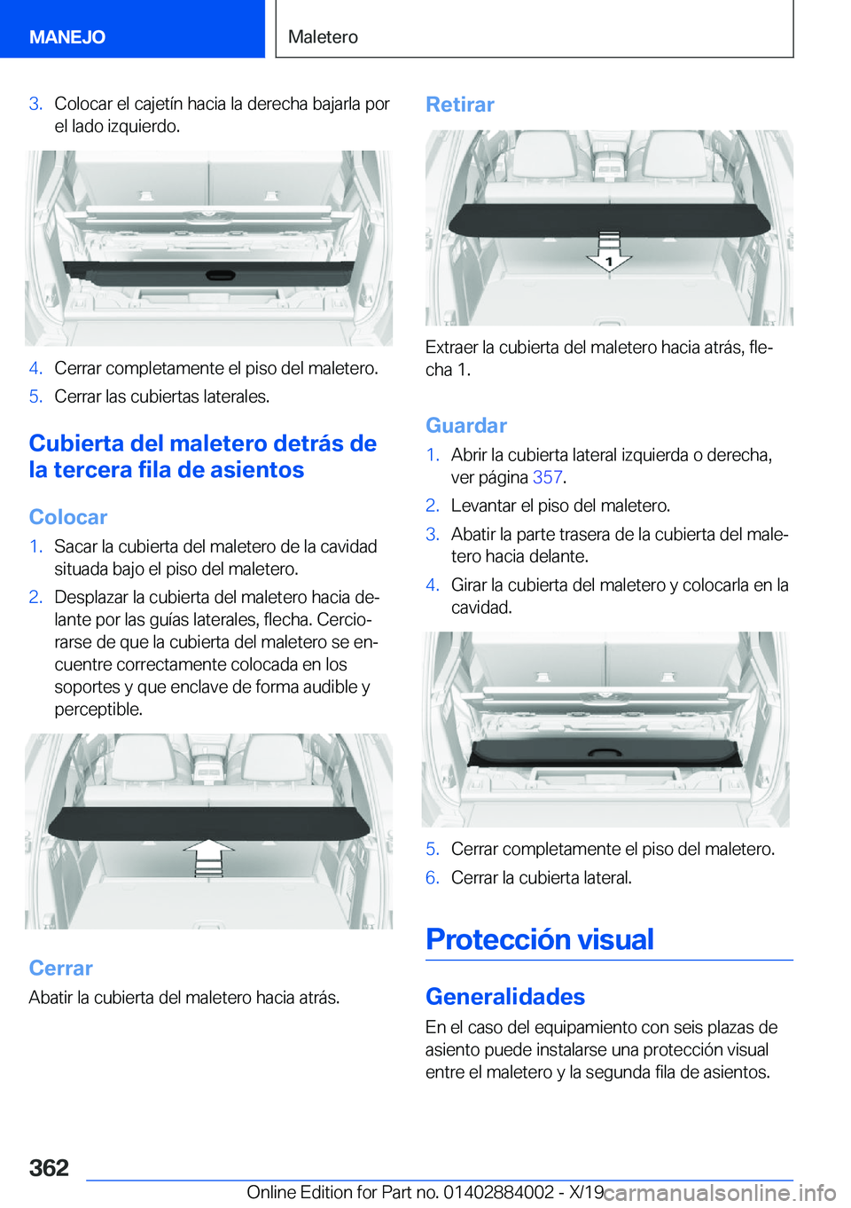 BMW X7 2020  Manuales de Empleo (in Spanish) �3�.�C�o�l�o�c�a�r��e�l��c�a�j�e�t�