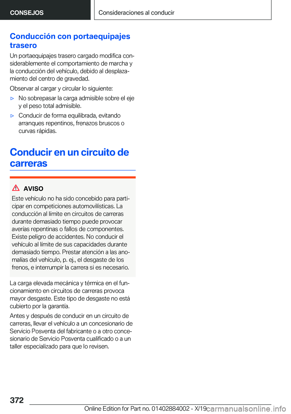 BMW X7 2020  Manuales de Empleo (in Spanish) �C�o�n�d�u�c�c�i�